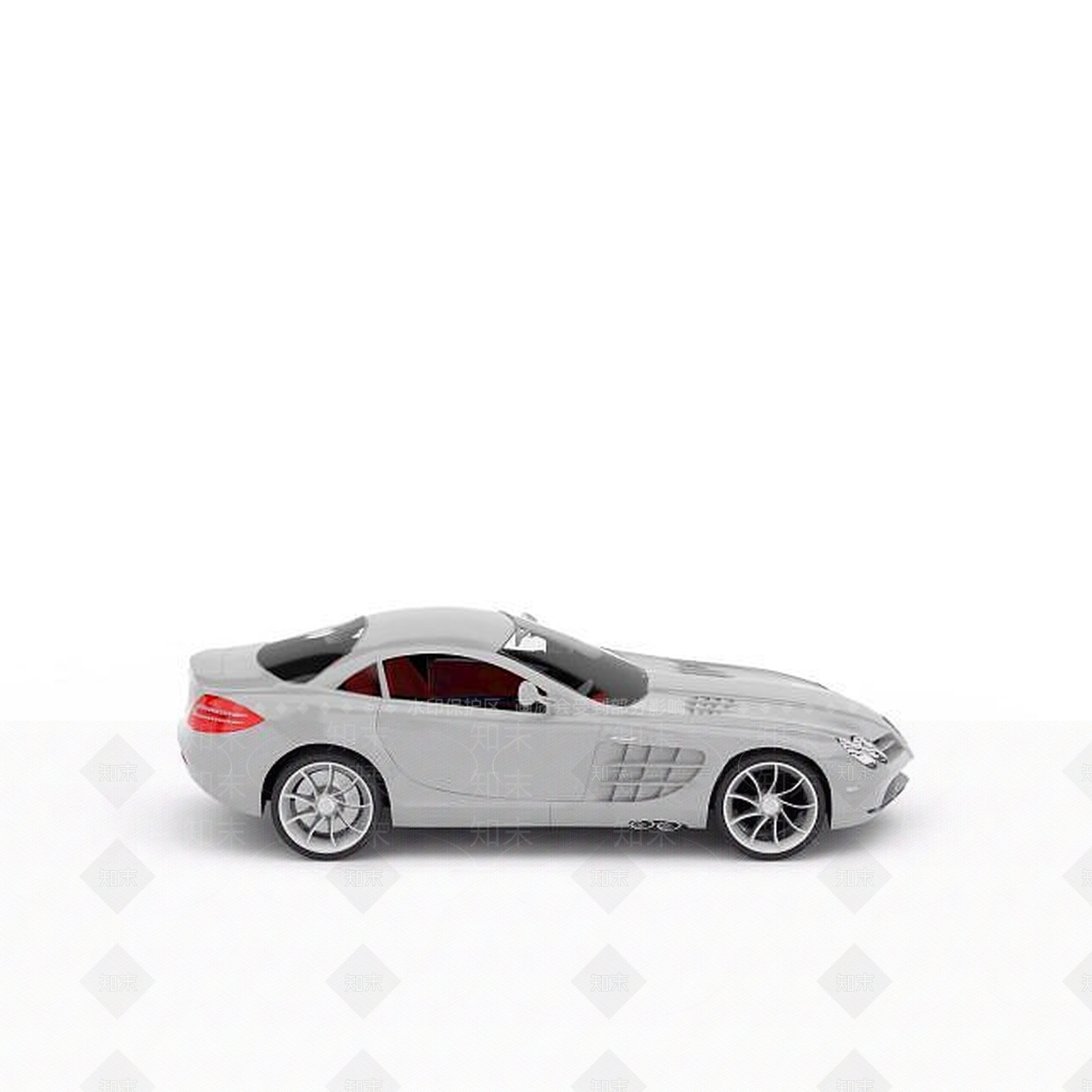 现代银白色奔驰汽车3D模型下载【ID:1196321332】