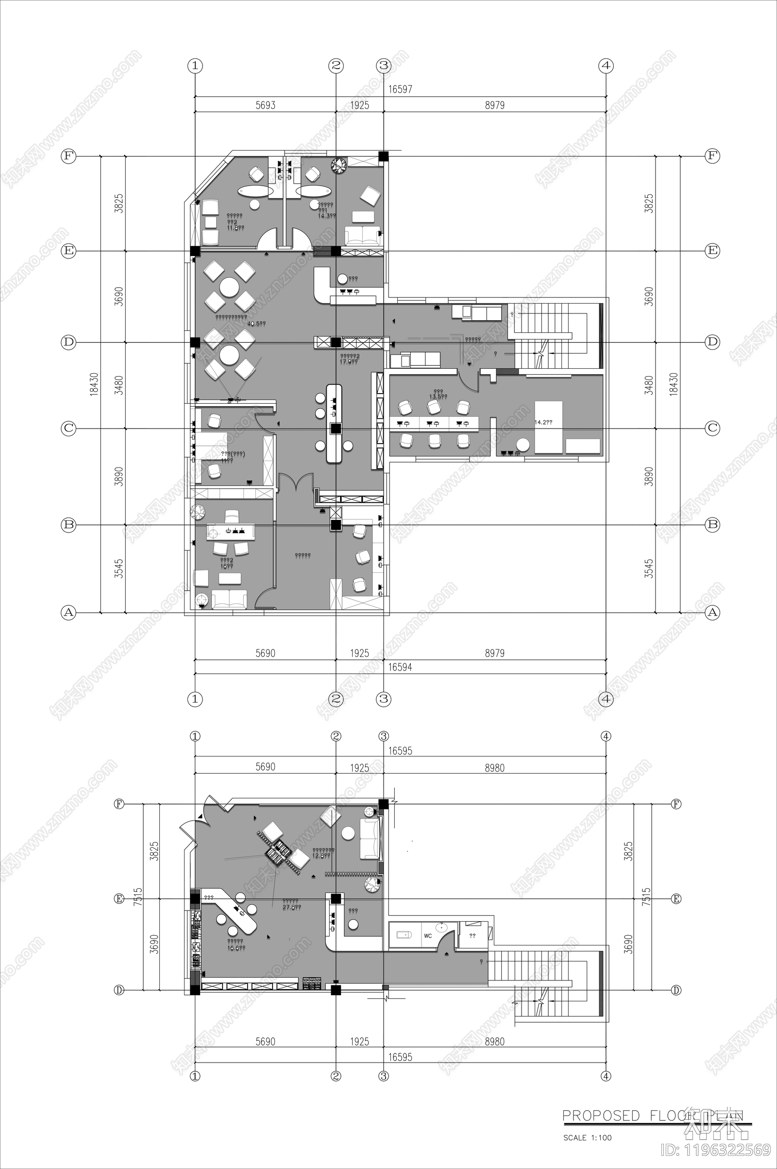 现代医院cad施工图下载【ID:1196322569】
