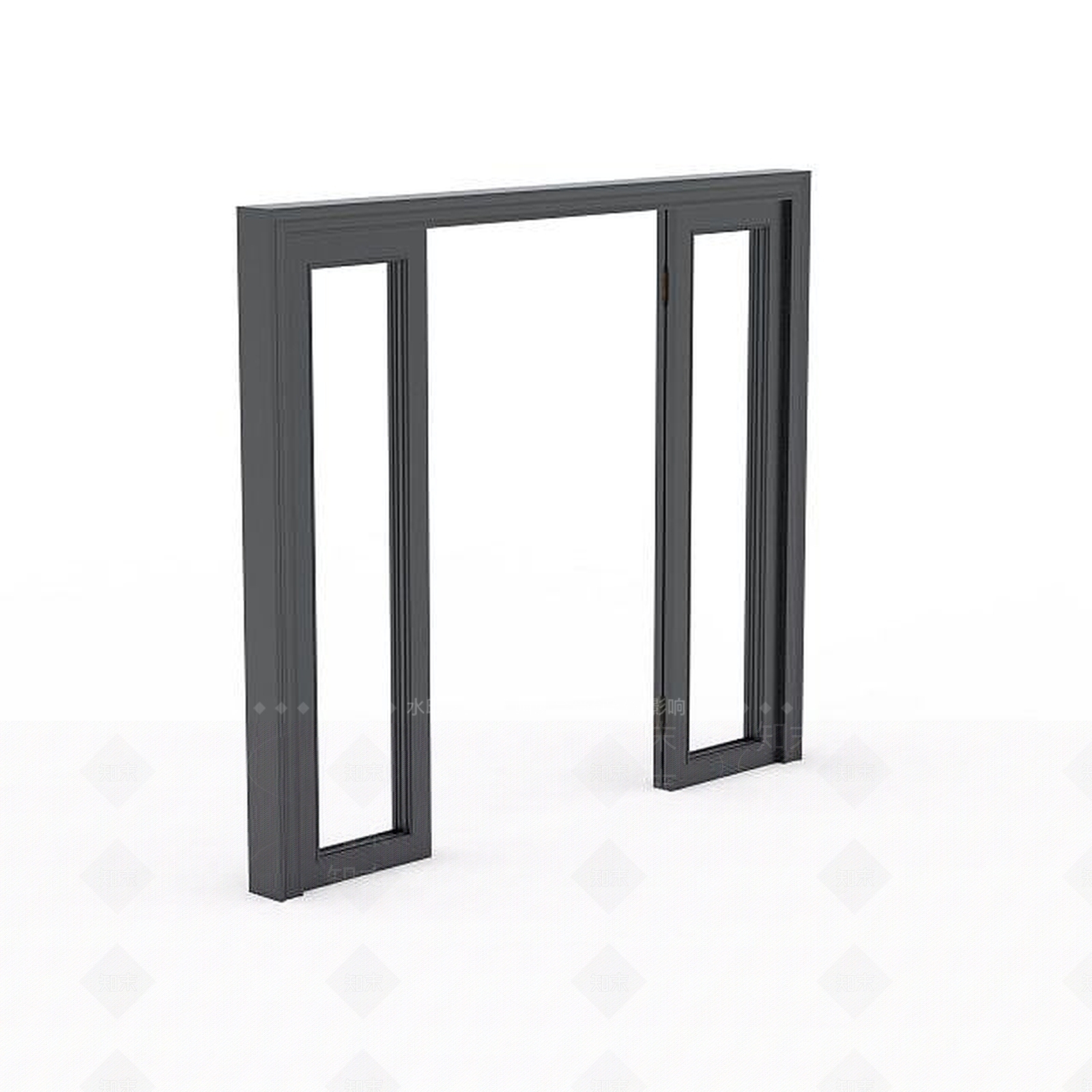 现代木质平开窗3D模型下载【ID:1196498156】