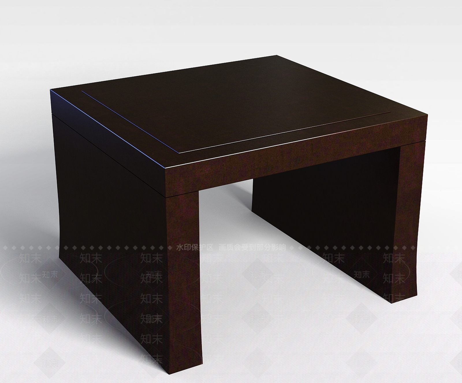 现代灰色四方桌子3D模型下载【ID:1196496597】