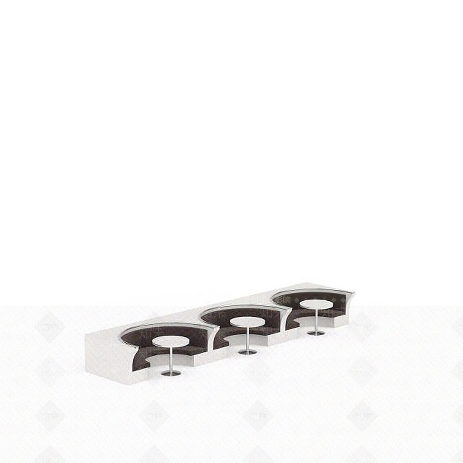 现代白色卡座沙发3D模型下载【ID:1196498169】