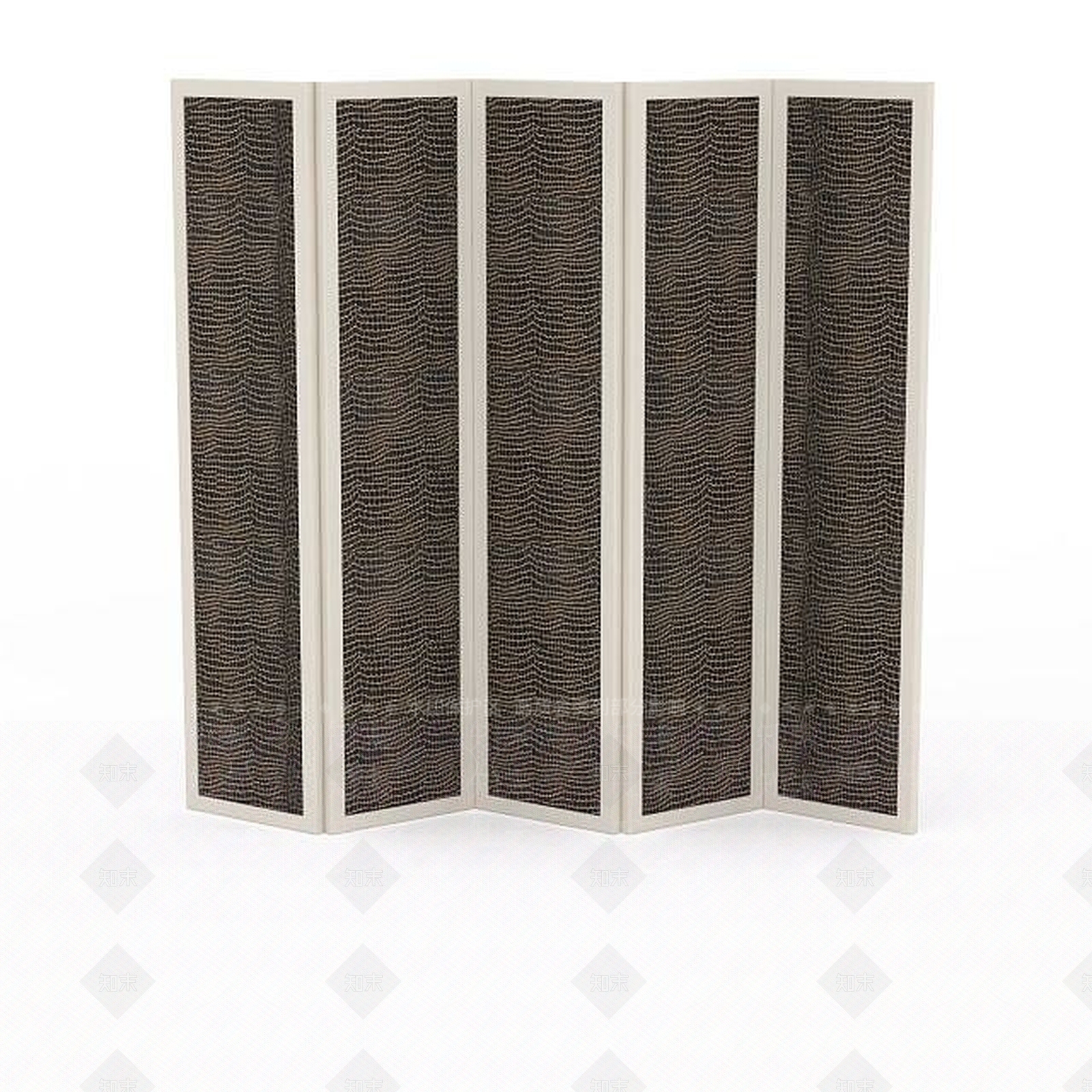 现代木制花格屏风3D模型下载【ID:1196326553】