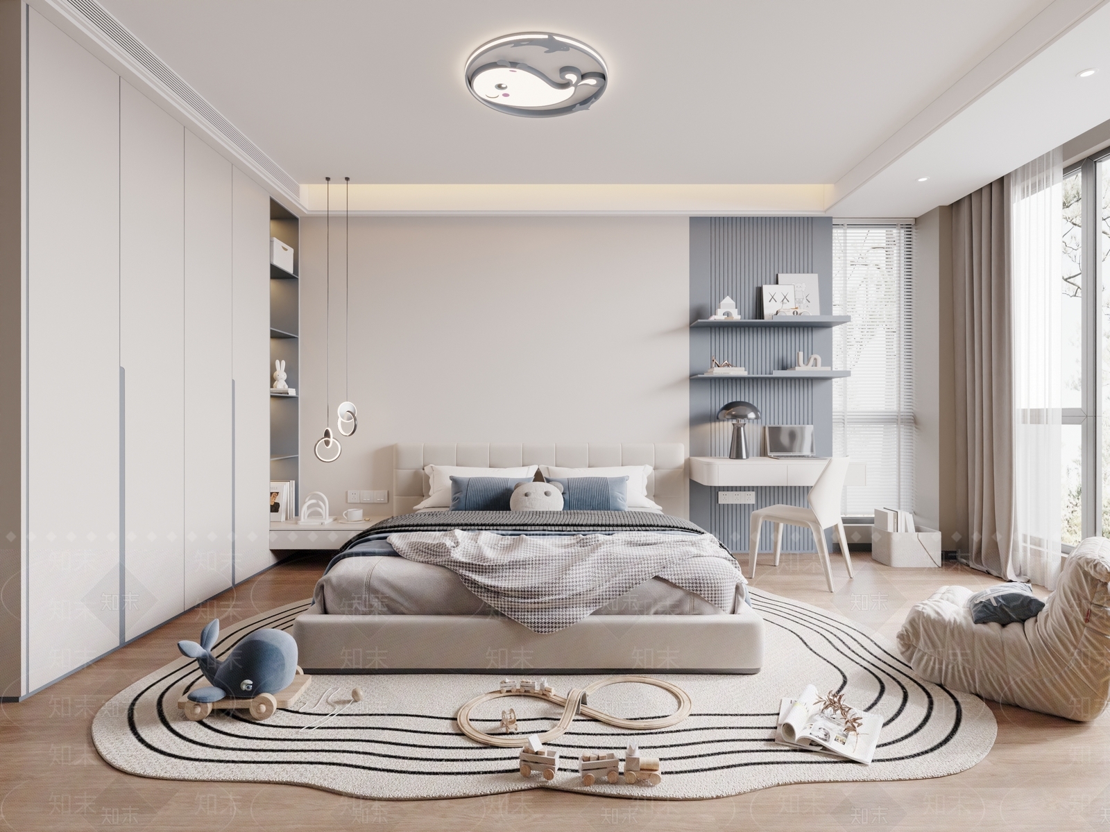 现代简约儿童娱乐室3D模型下载【ID:1196327453】