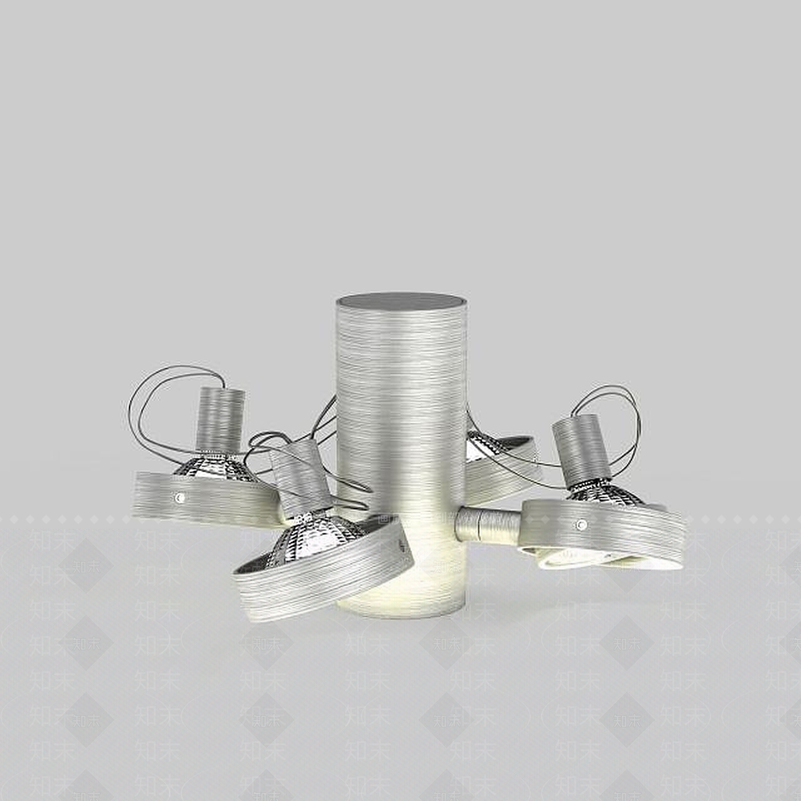 现代高亮吸顶灯3D模型下载【ID:1196327963】