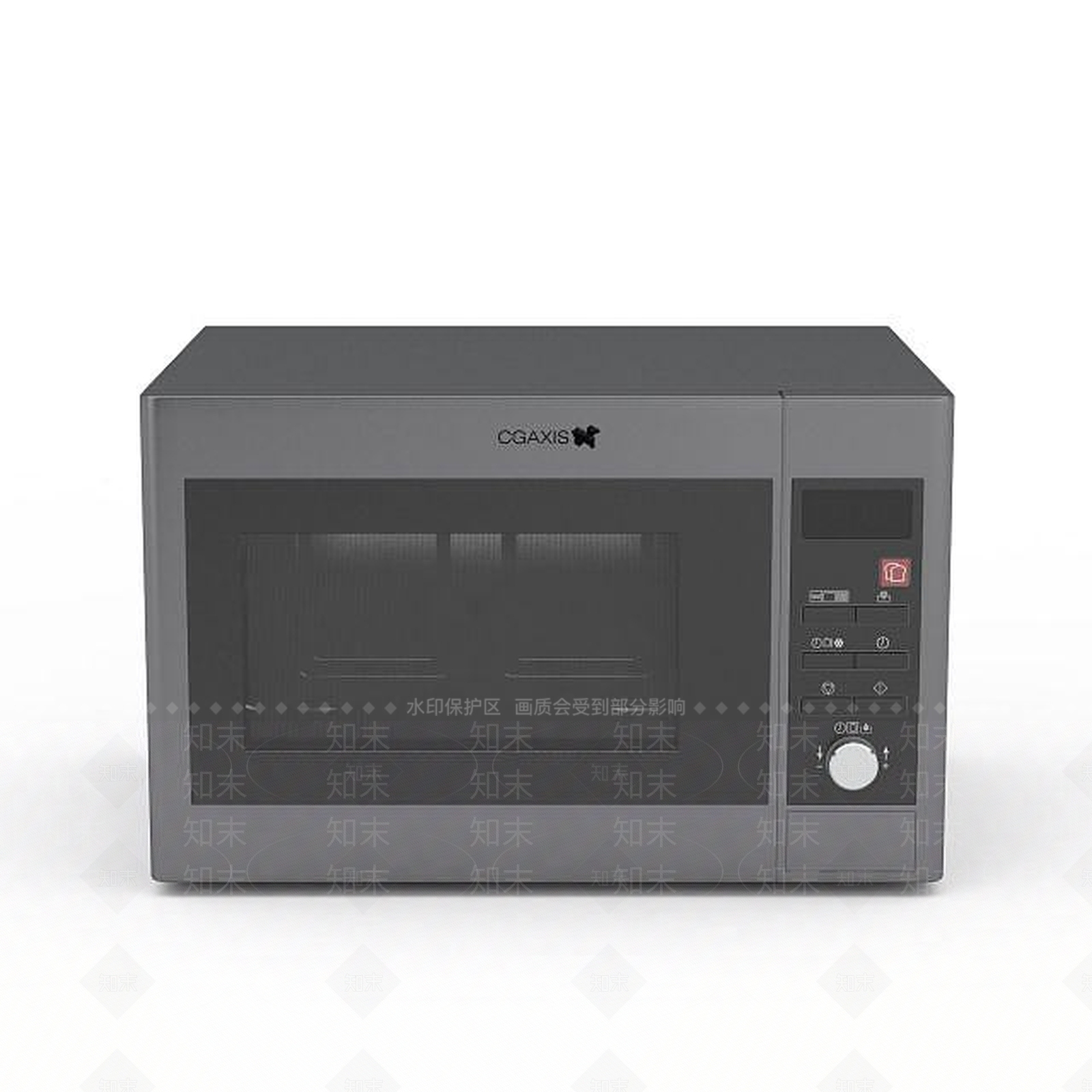 现代烤箱3D模型渲染效果图