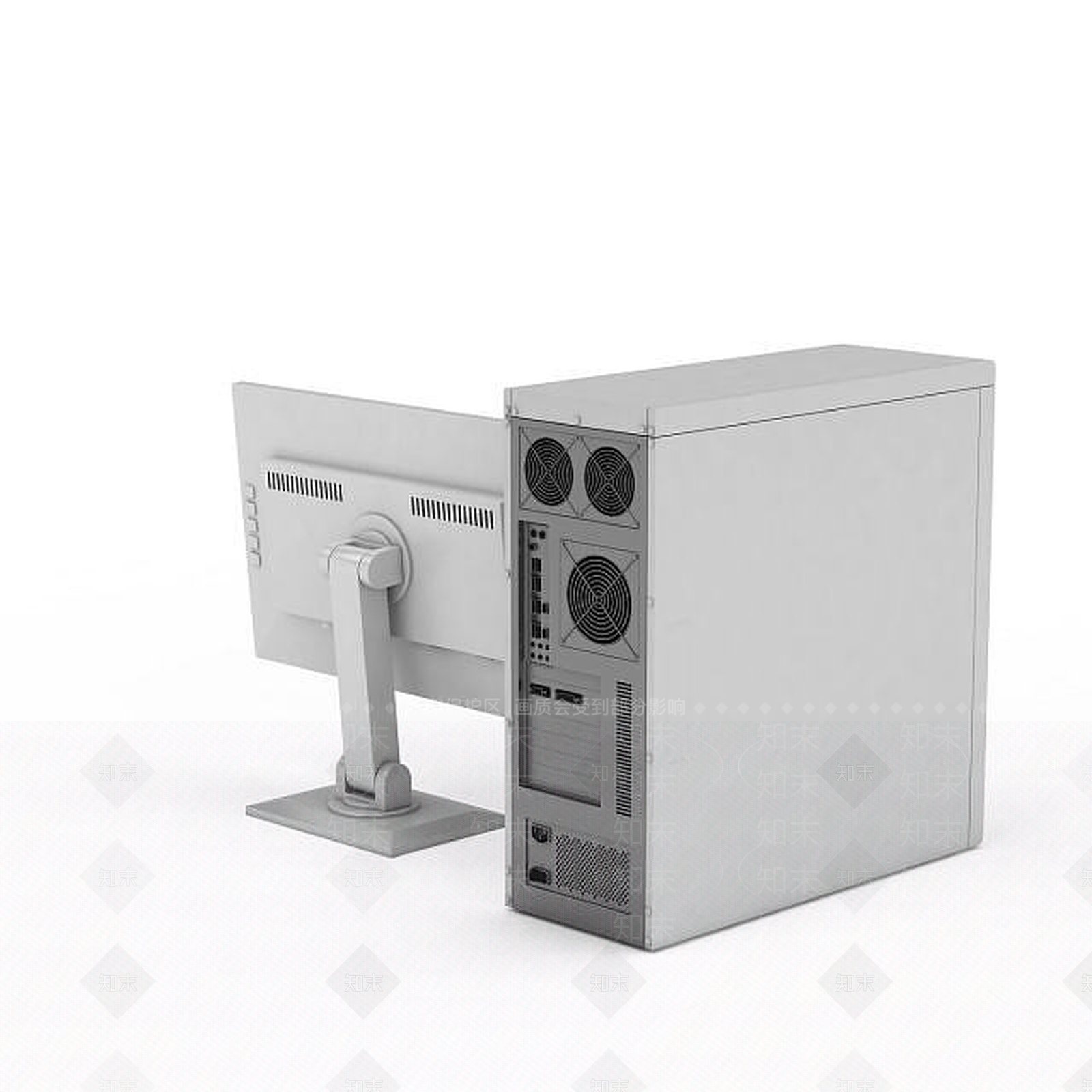 现代台式电脑3D模型下载【ID:1196329579】