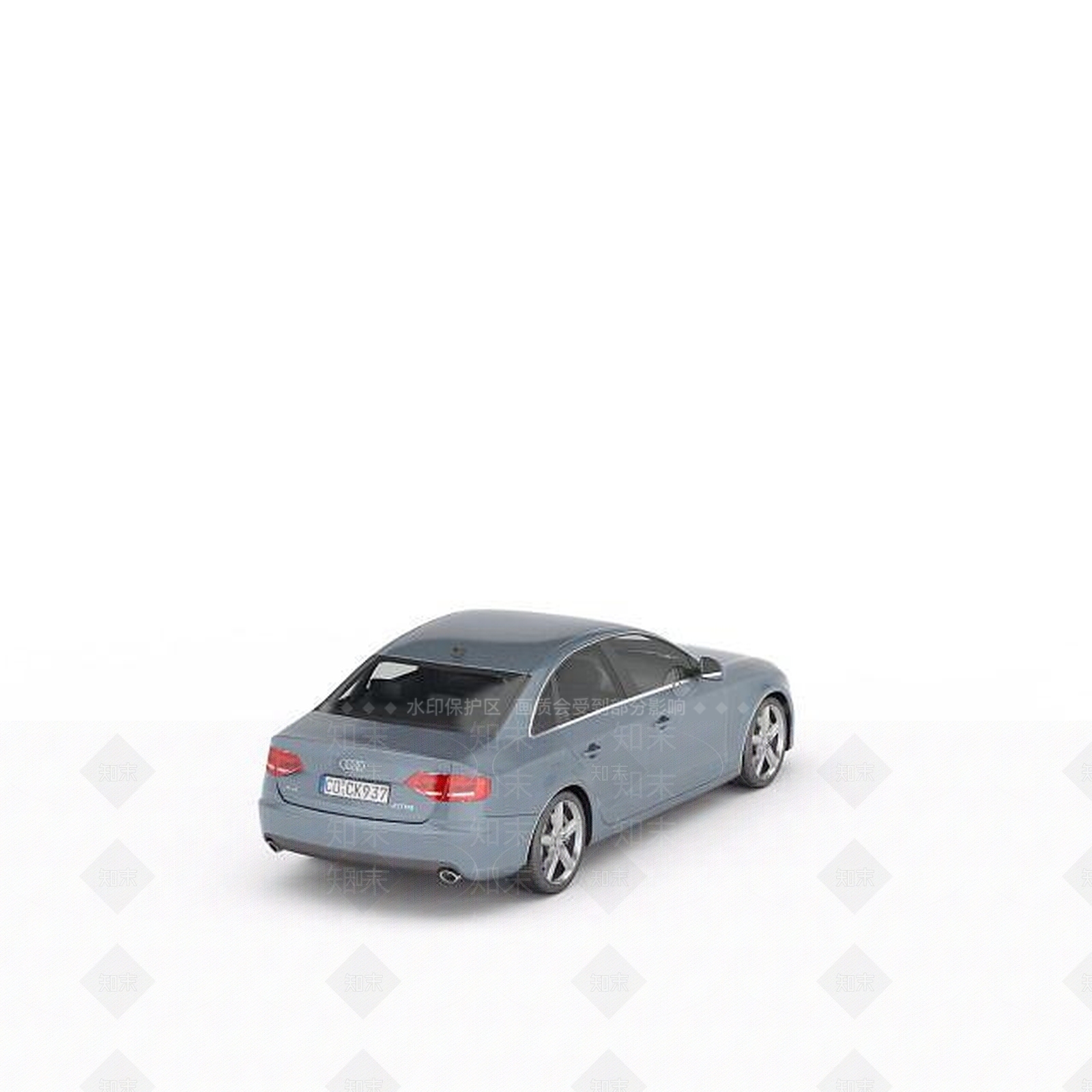 现代蓝灰色奥迪A43D模型下载【ID:1196330055】