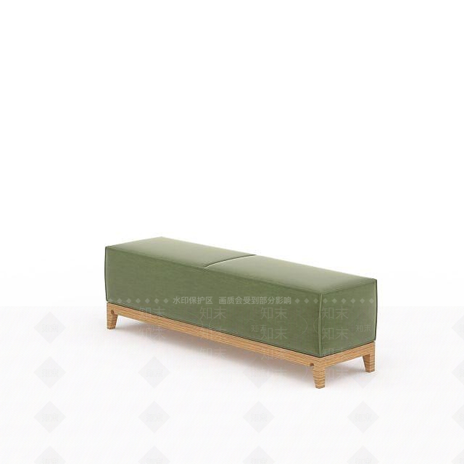 现代绿色沙发凳3D模型下载【ID:1196498334】