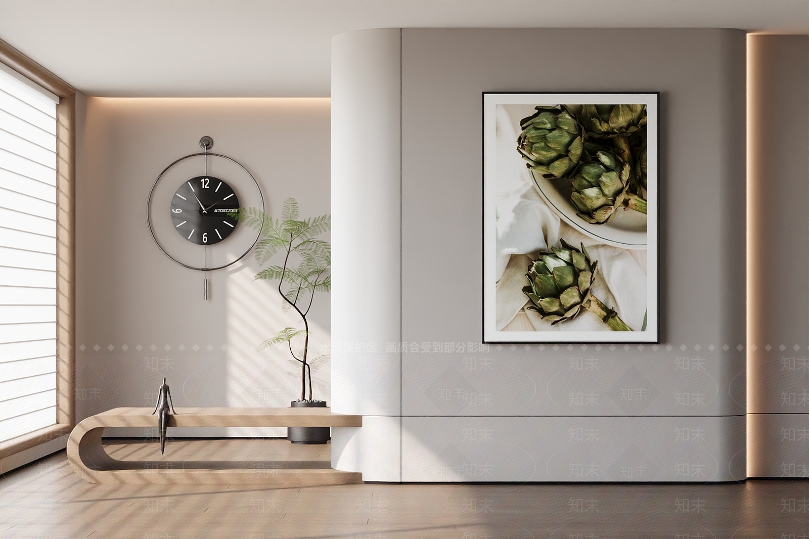 现代北欧挂画3D模型下载【ID:1196332511】