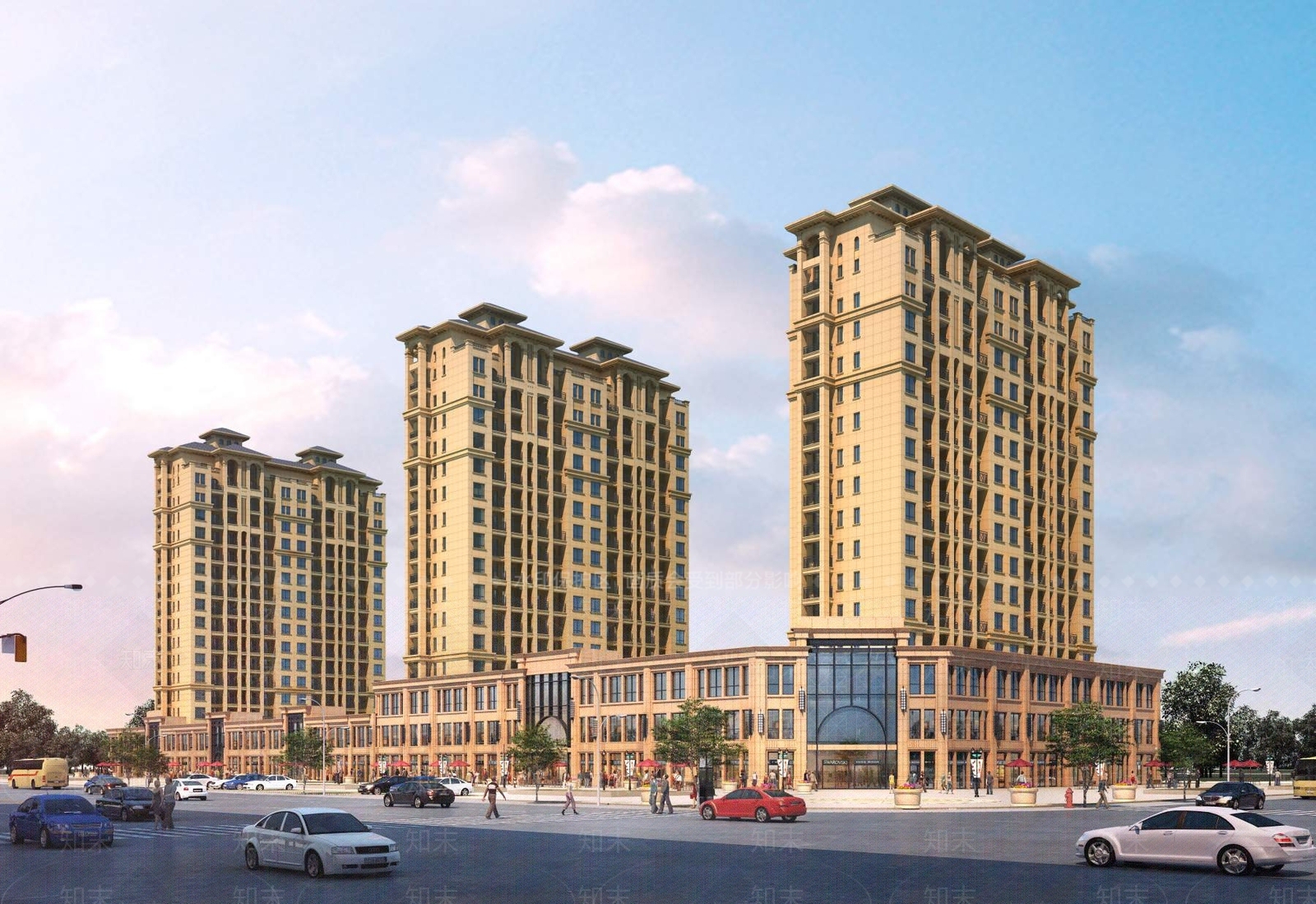 欧式小高层住宅楼3D模型下载【ID:1196332482】