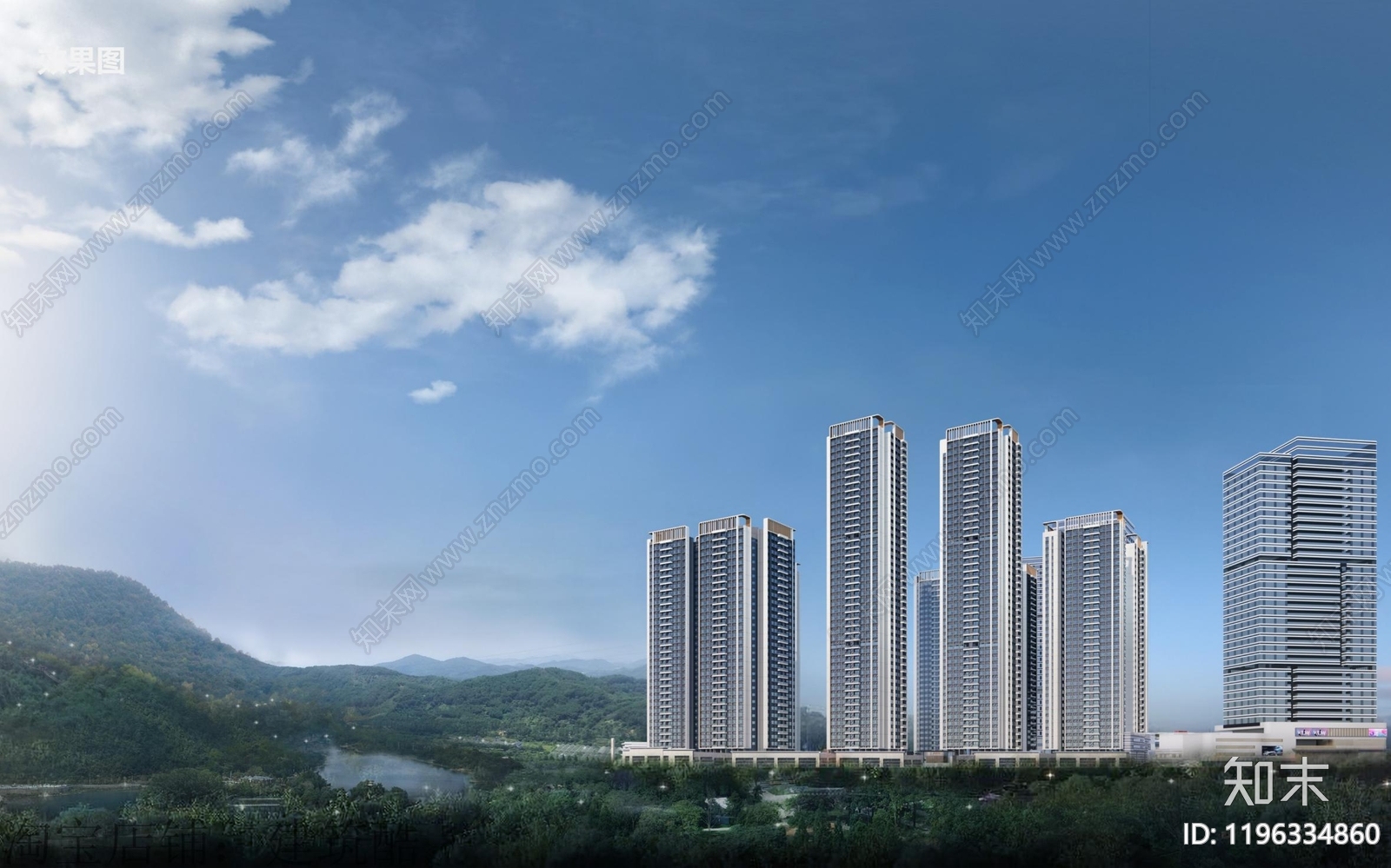 现代小区建筑下载【ID:1196334860】