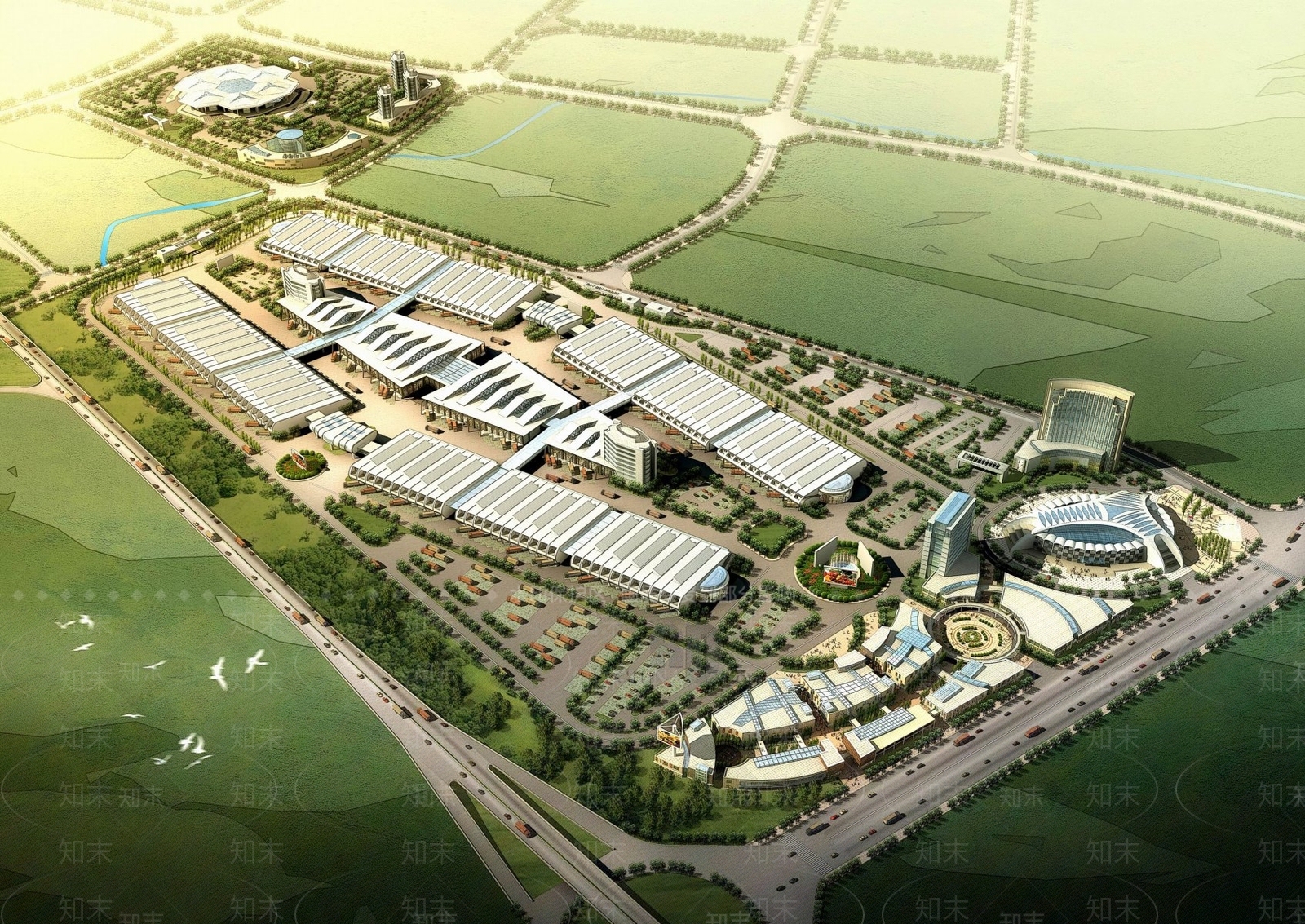 现代厂房3D模型下载【ID:1196335191】