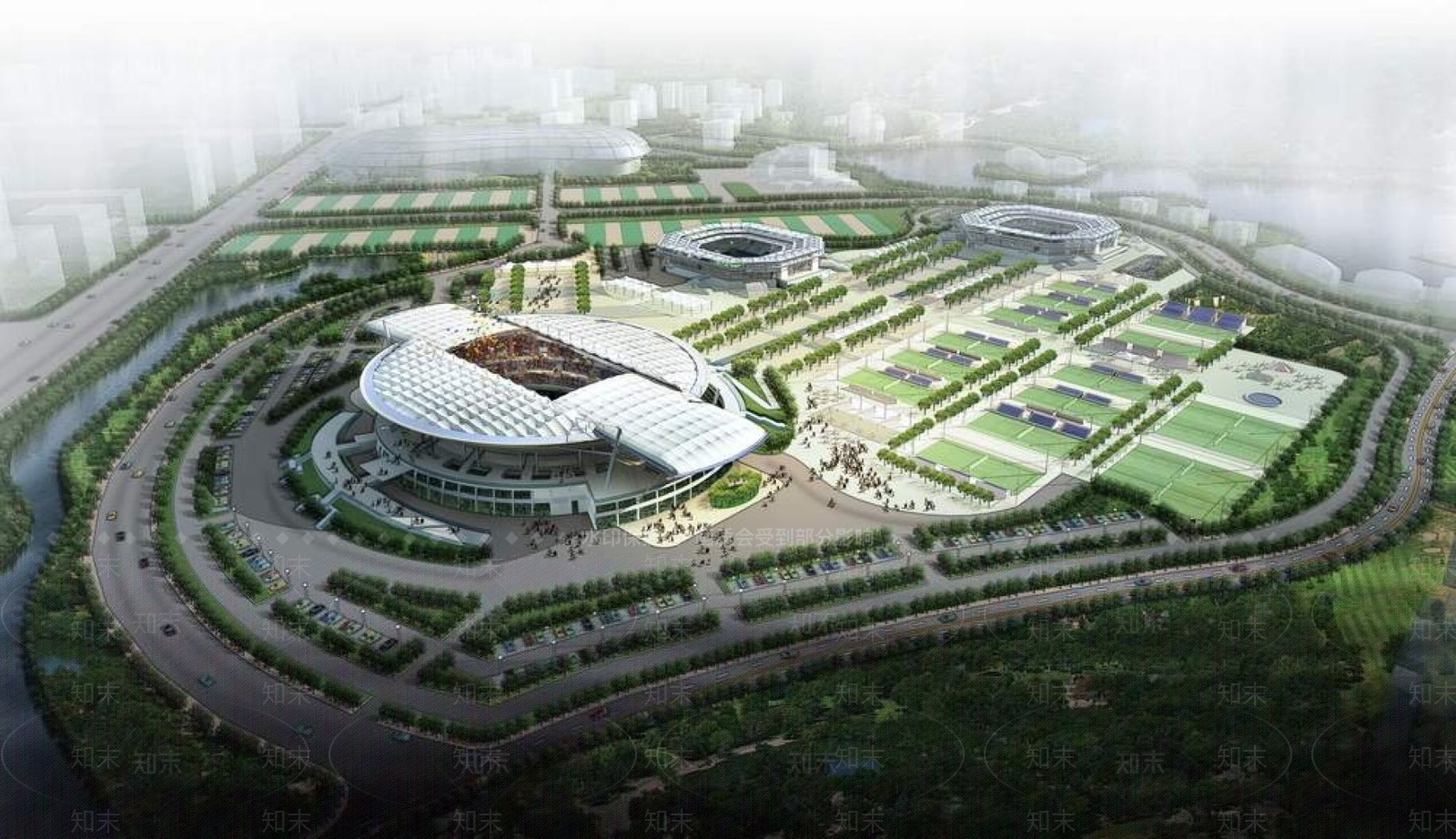 现代体育馆外观3D模型下载【ID:1196335882】