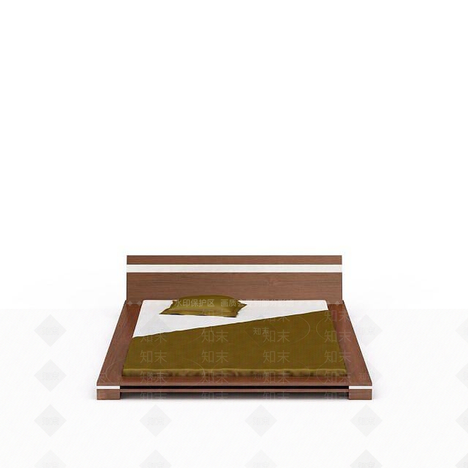 日式地铺床3D模型下载【ID:1196335904】