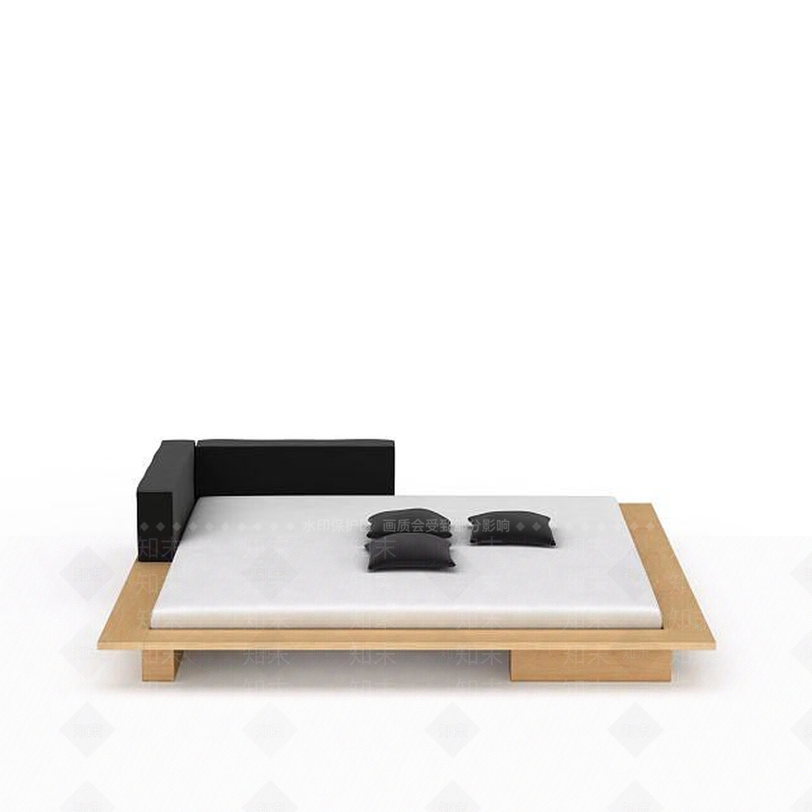 日式创意日式床3D模型下载【ID:1196336061】