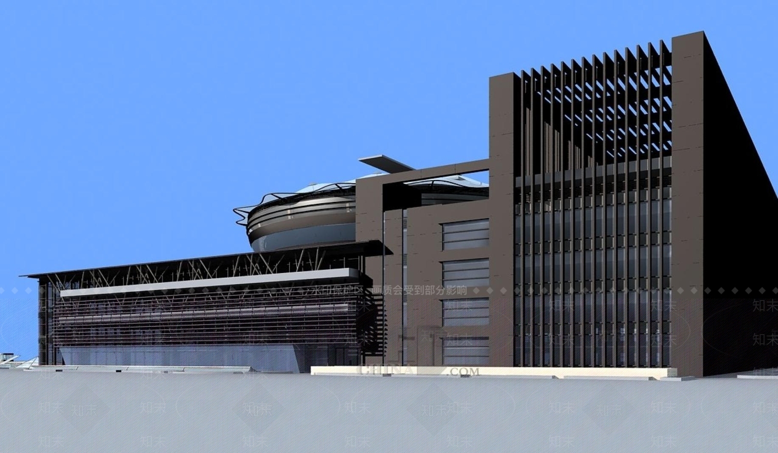 现代图书馆3D模型下载【ID:1196336241】
