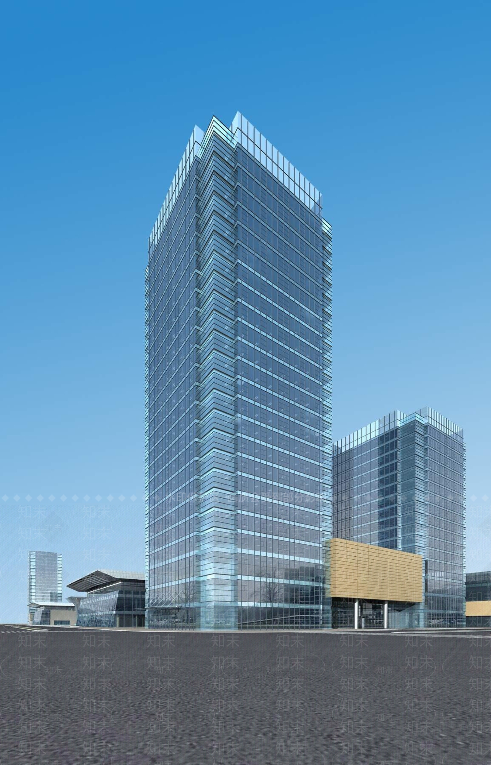 现代车站外观3D模型下载【ID:1196336489】