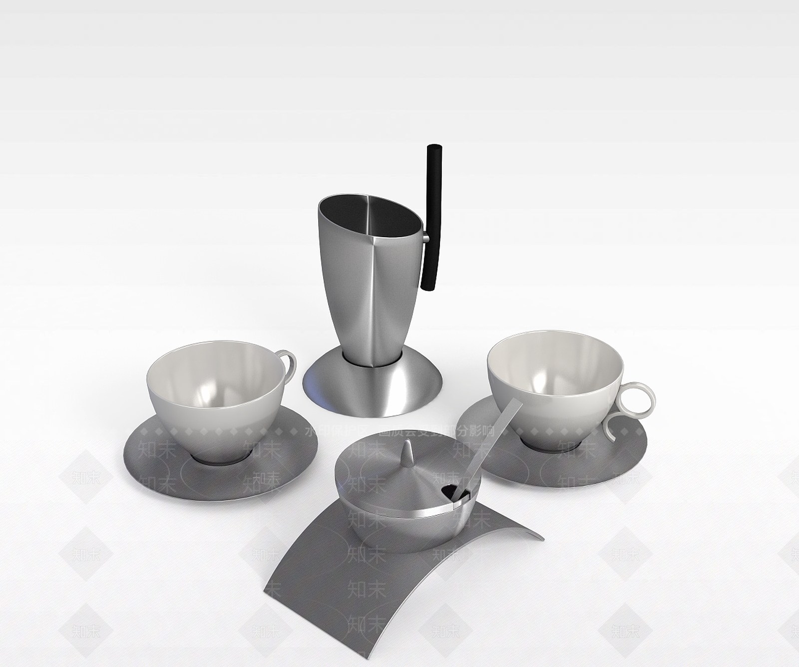 现代高端咖啡杯3D模型下载【ID:1196337041】