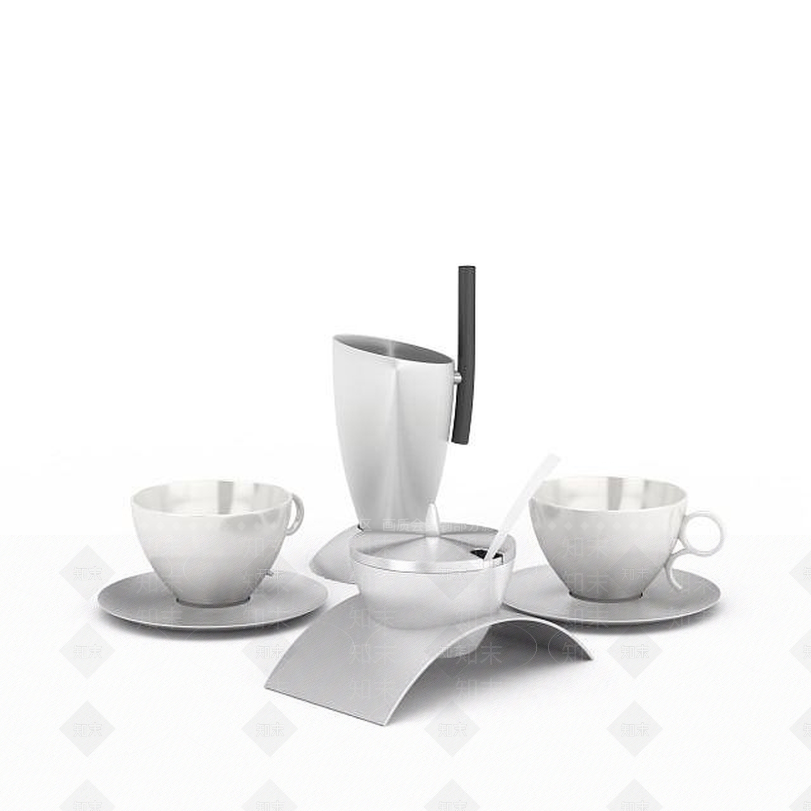 现代高端咖啡杯3D模型下载【ID:1196337041】
