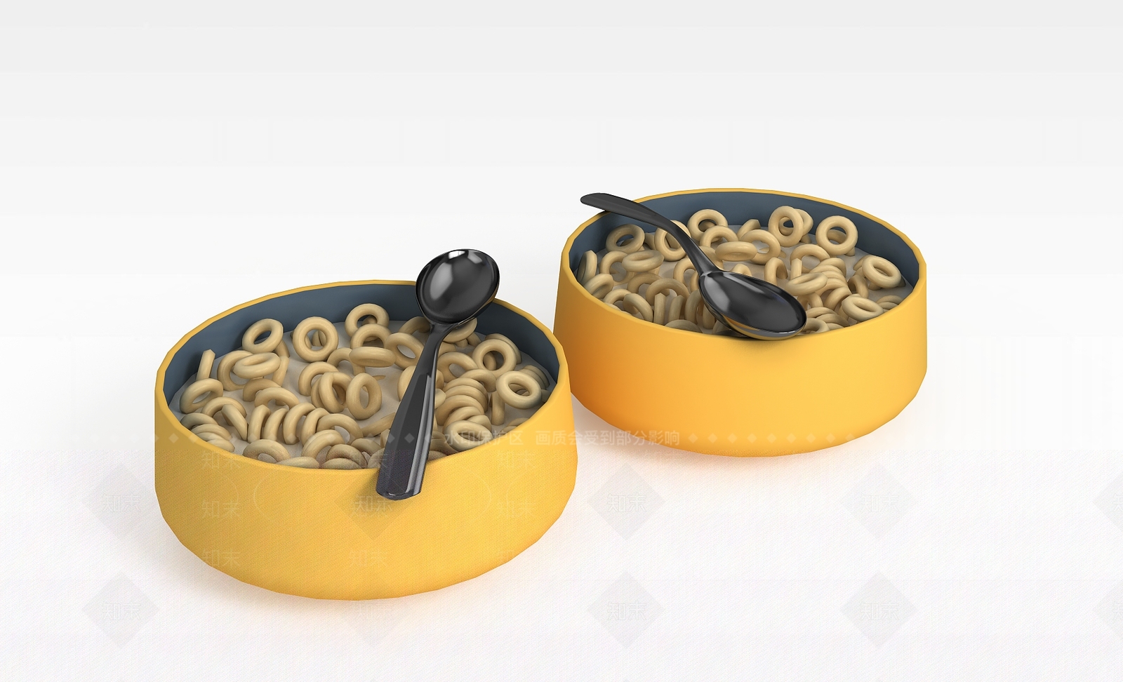 现代早餐碗3D模型下载【ID:1196337055】