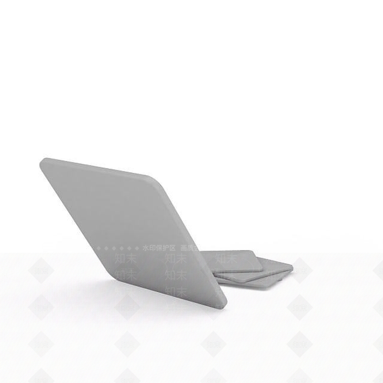 现代灰色桌子垫3D模型下载【ID:1196337120】