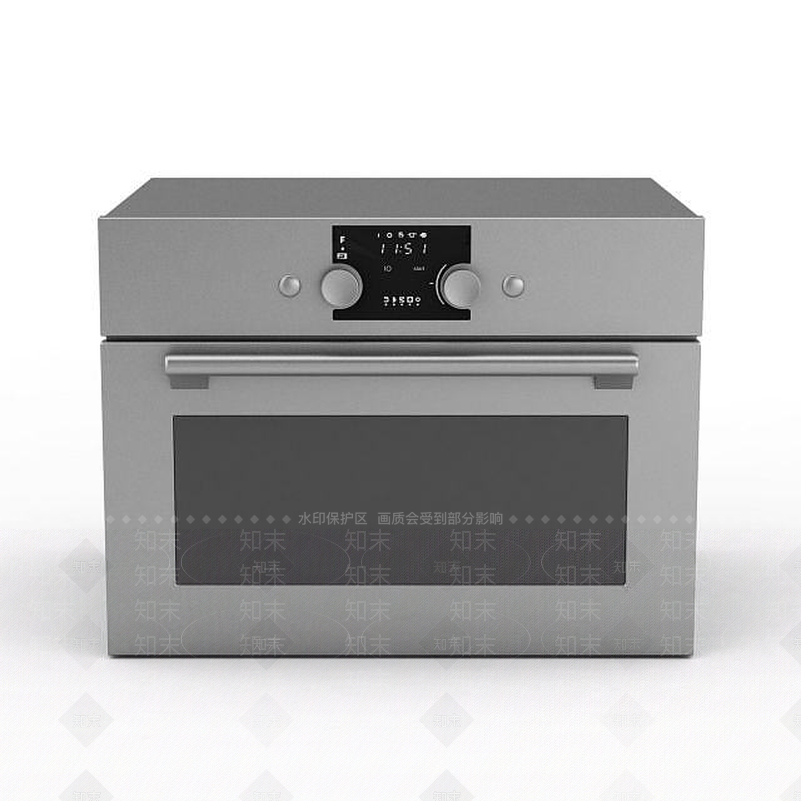 现代烤箱3D模型渲染效果图