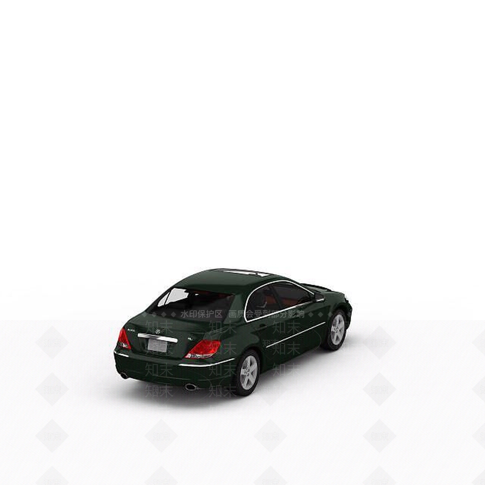 现代绿色讴歌RL汽车3D模型下载【ID:1196339181】