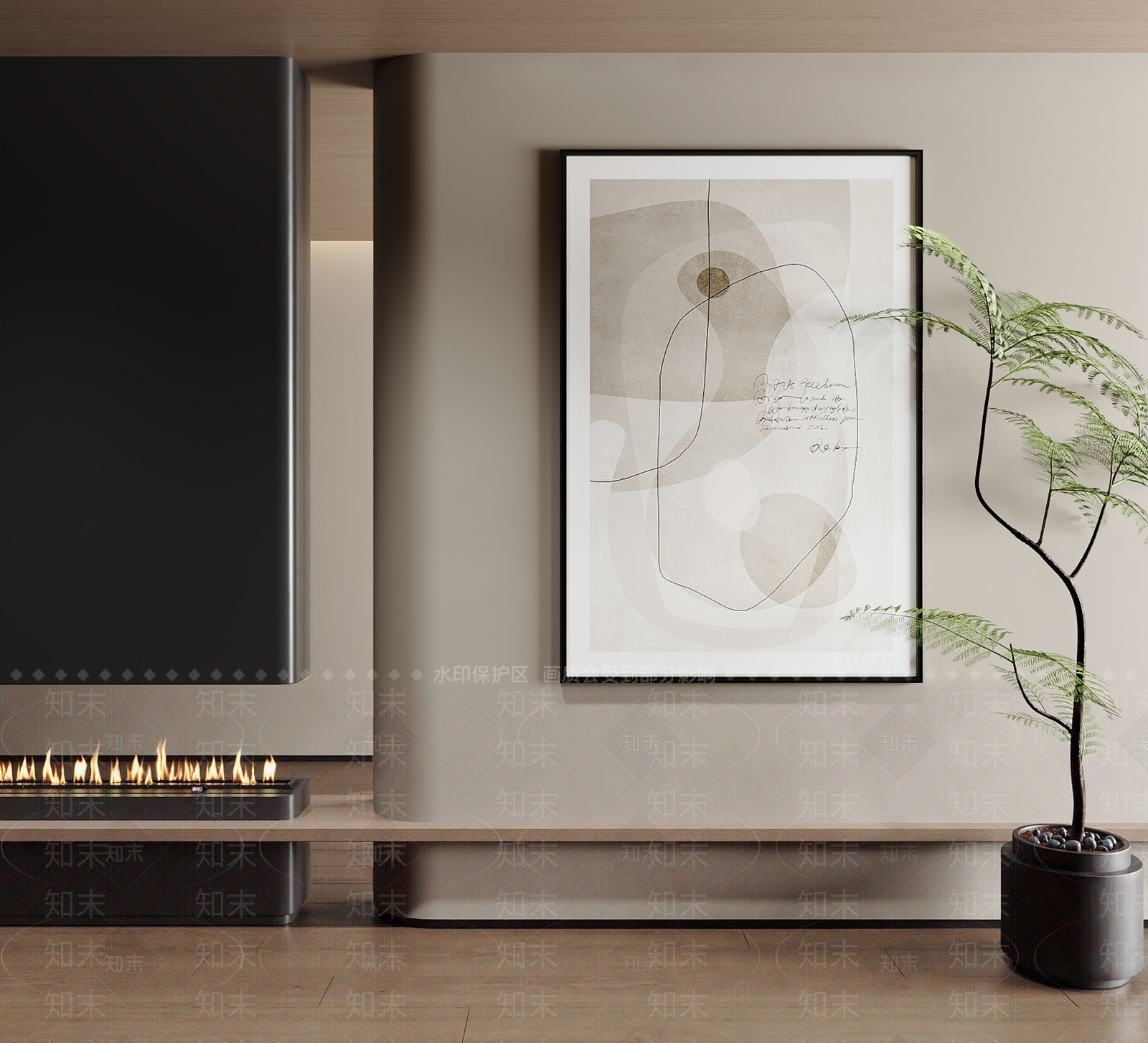 侘寂复古挂画3D模型下载【ID:1196339958】