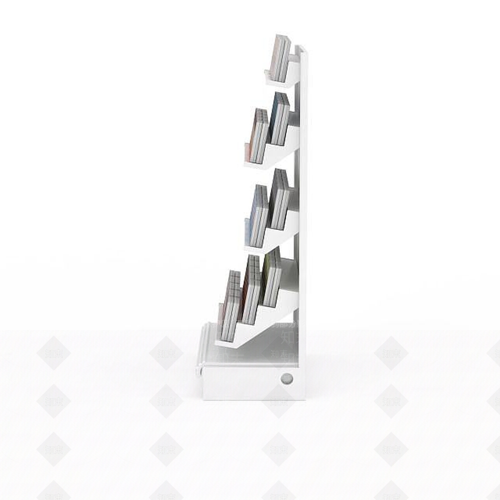 现代图书馆书架3D模型下载【ID:1196340019】