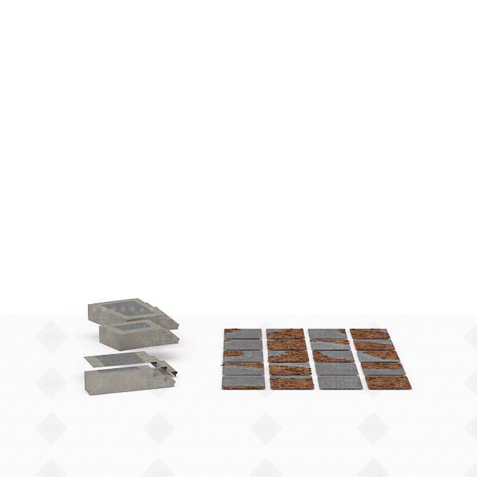 现代道路砖块3D模型下载【ID:1196340199】