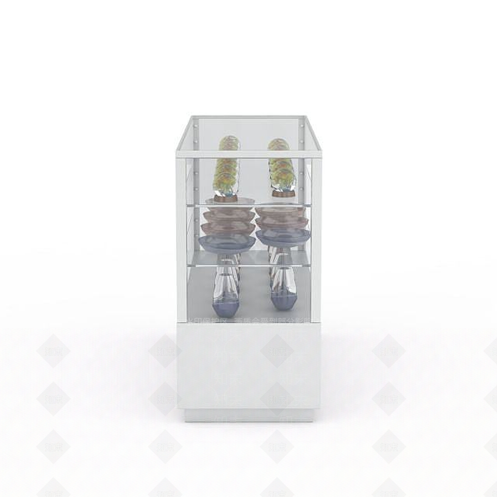 现代玻璃展柜3D模型下载【ID:1196340362】