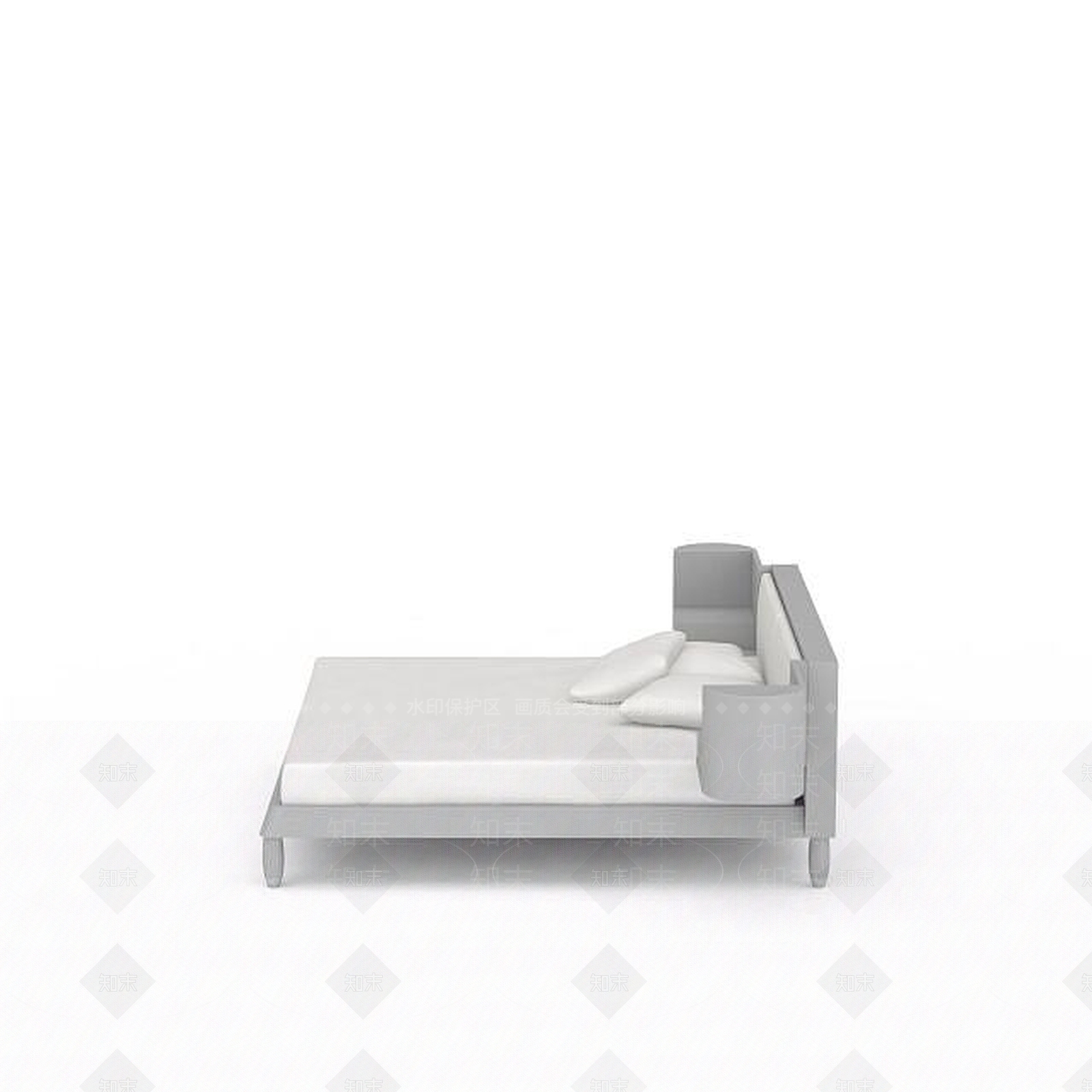 现代简约床3D模型下载【ID:1196340368】