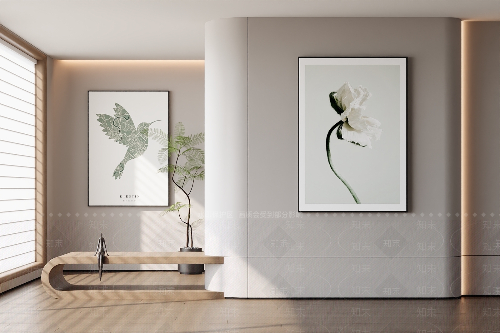 现代北欧挂画3D模型下载【ID:1196340912】