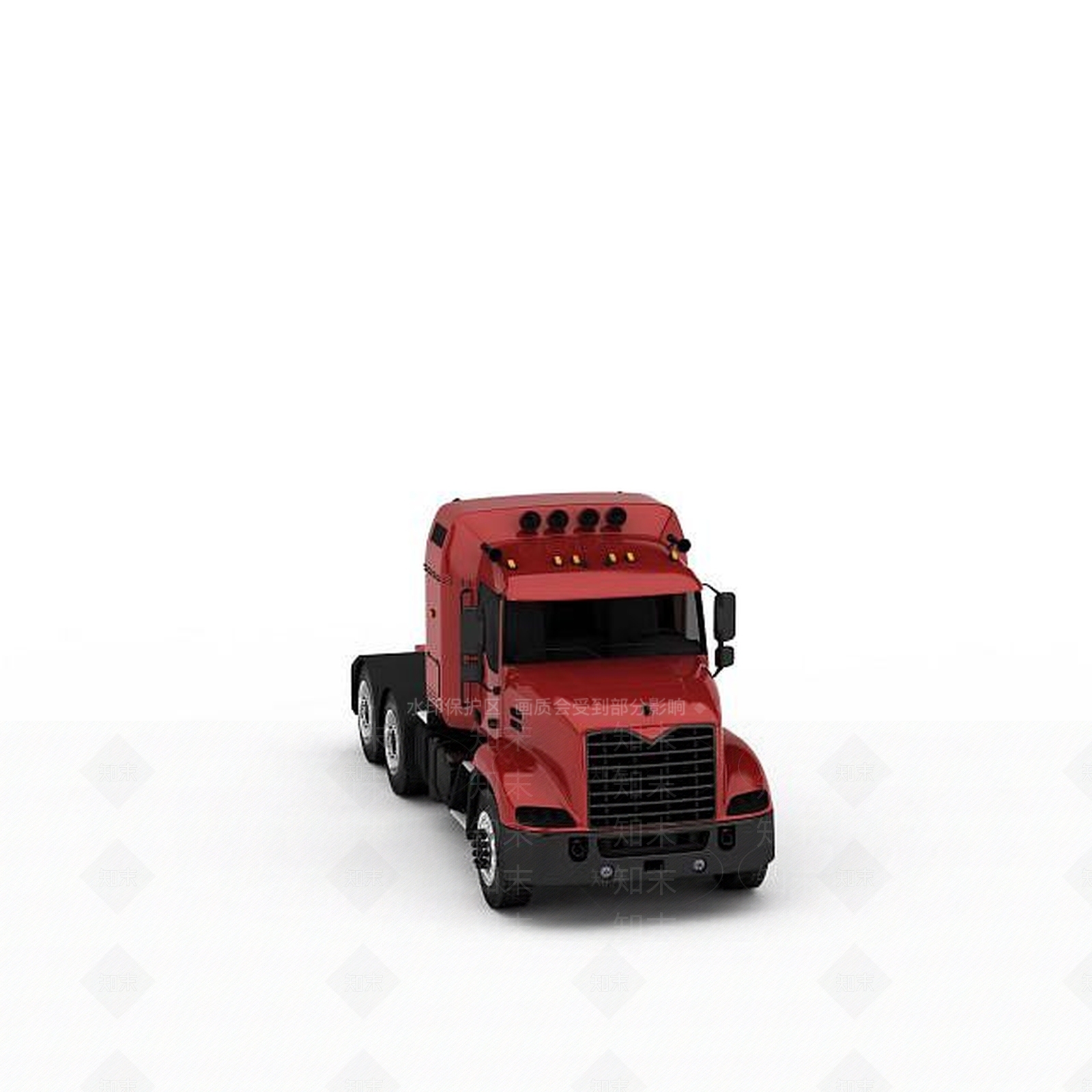现代红色Mack3D模型下载【ID:1196341665】
