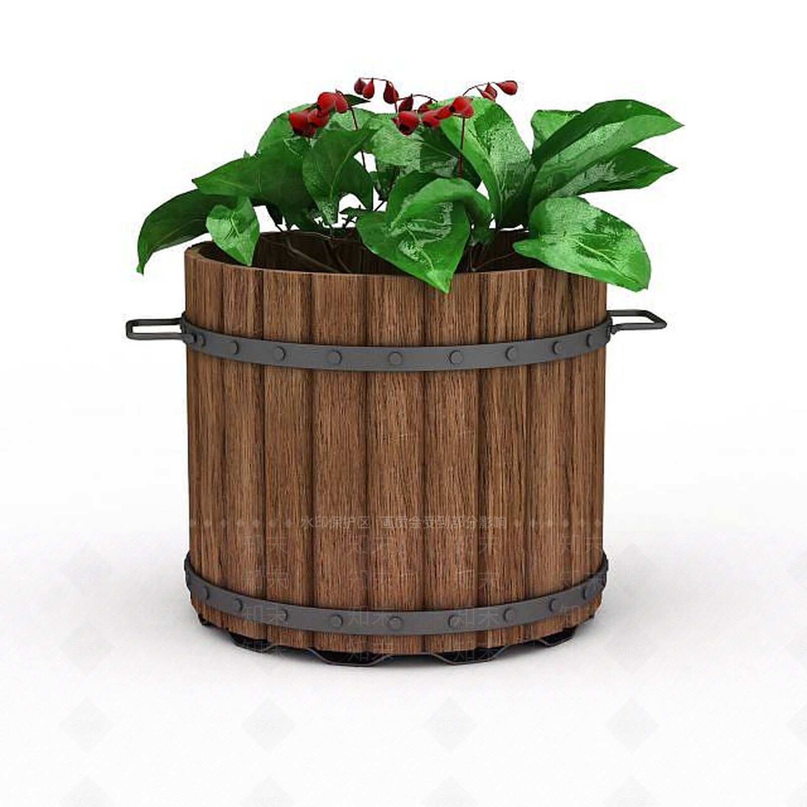 现代花草盆栽3D模型下载【ID:1196344231】