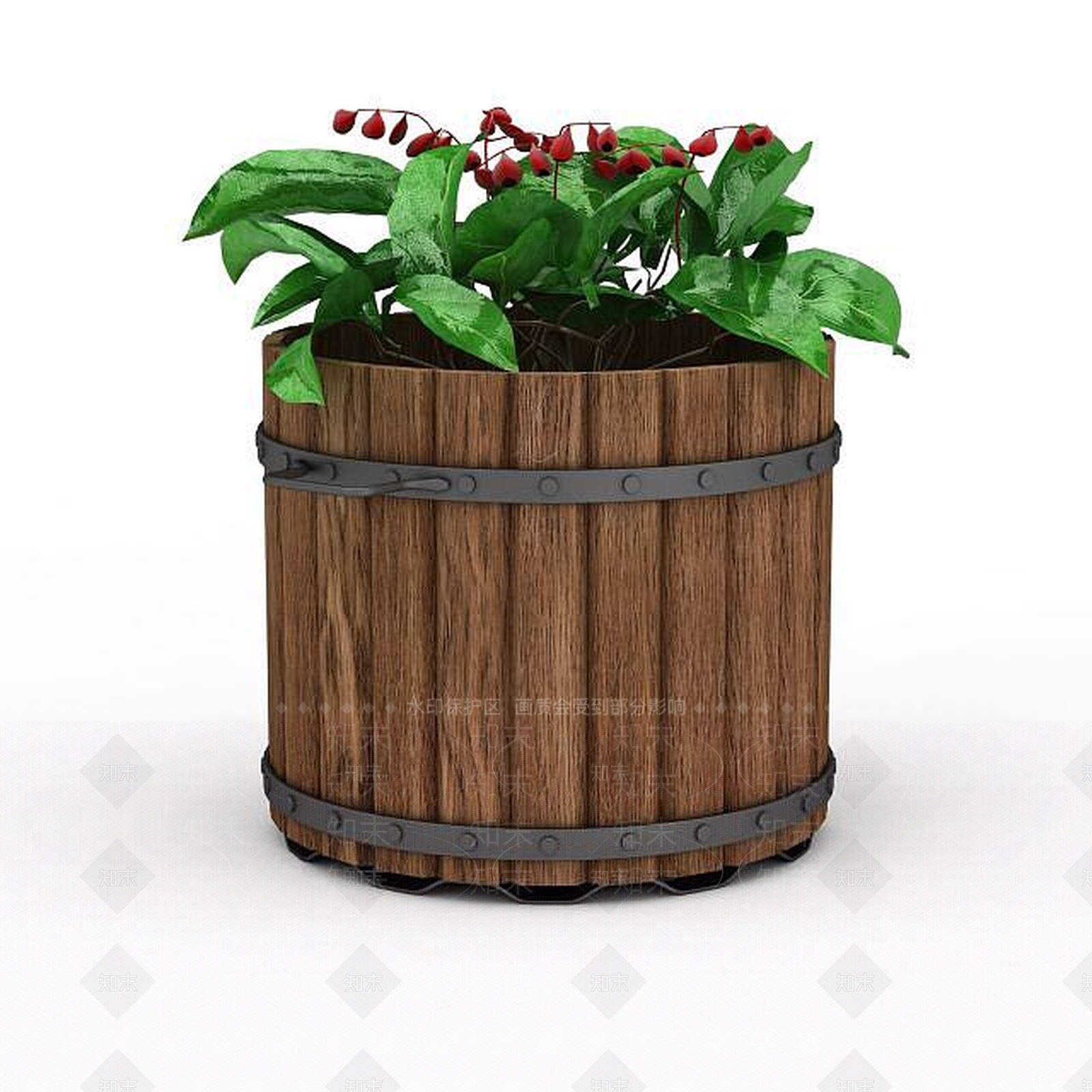 现代花草盆栽3D模型下载【ID:1196344231】