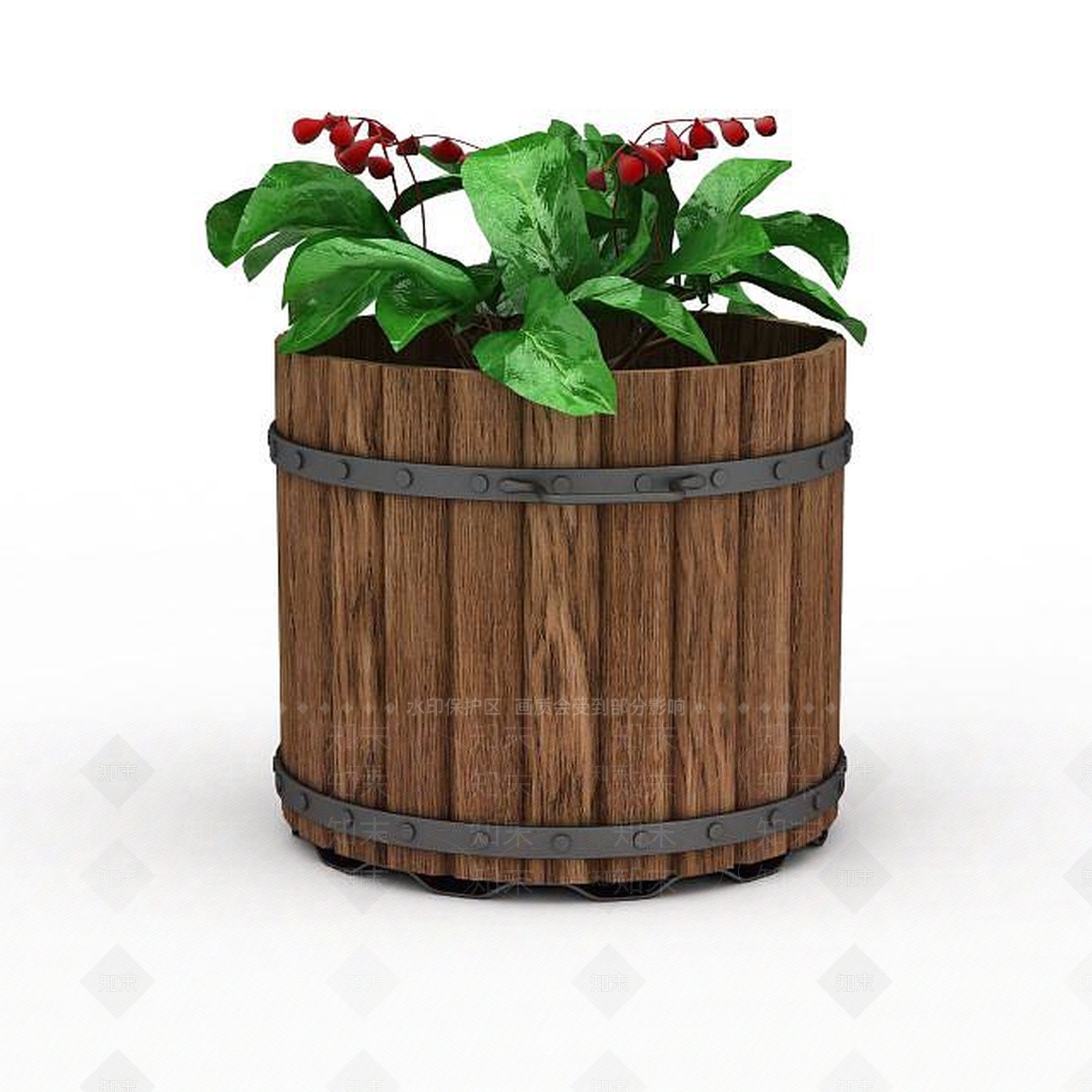 现代花草盆栽3D模型下载【ID:1196344231】