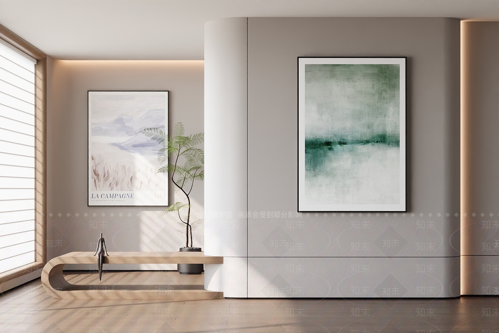 现代北欧挂画3D模型下载【ID:1196344503】