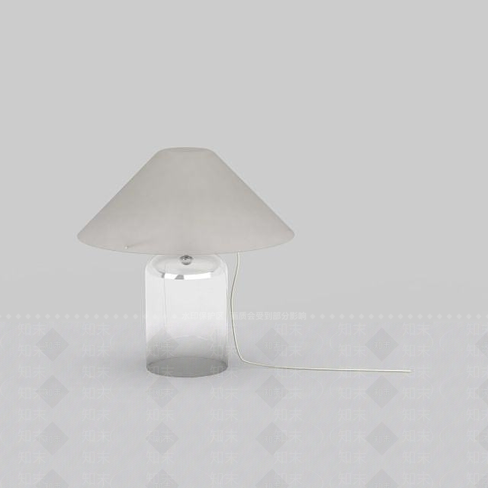 现代白色台灯3D模型下载【ID:1196344603】