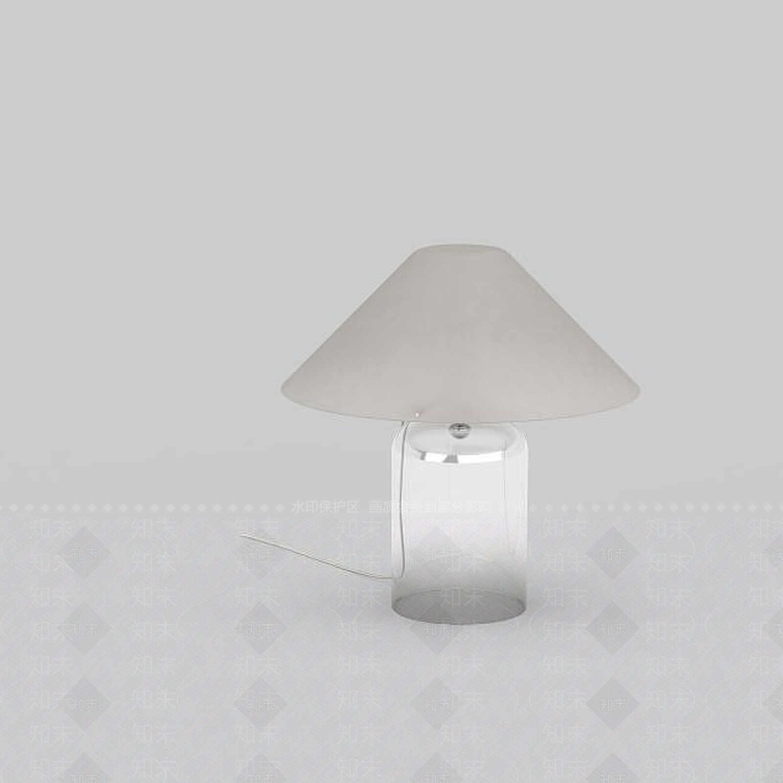 现代白色台灯3D模型下载【ID:1196344603】