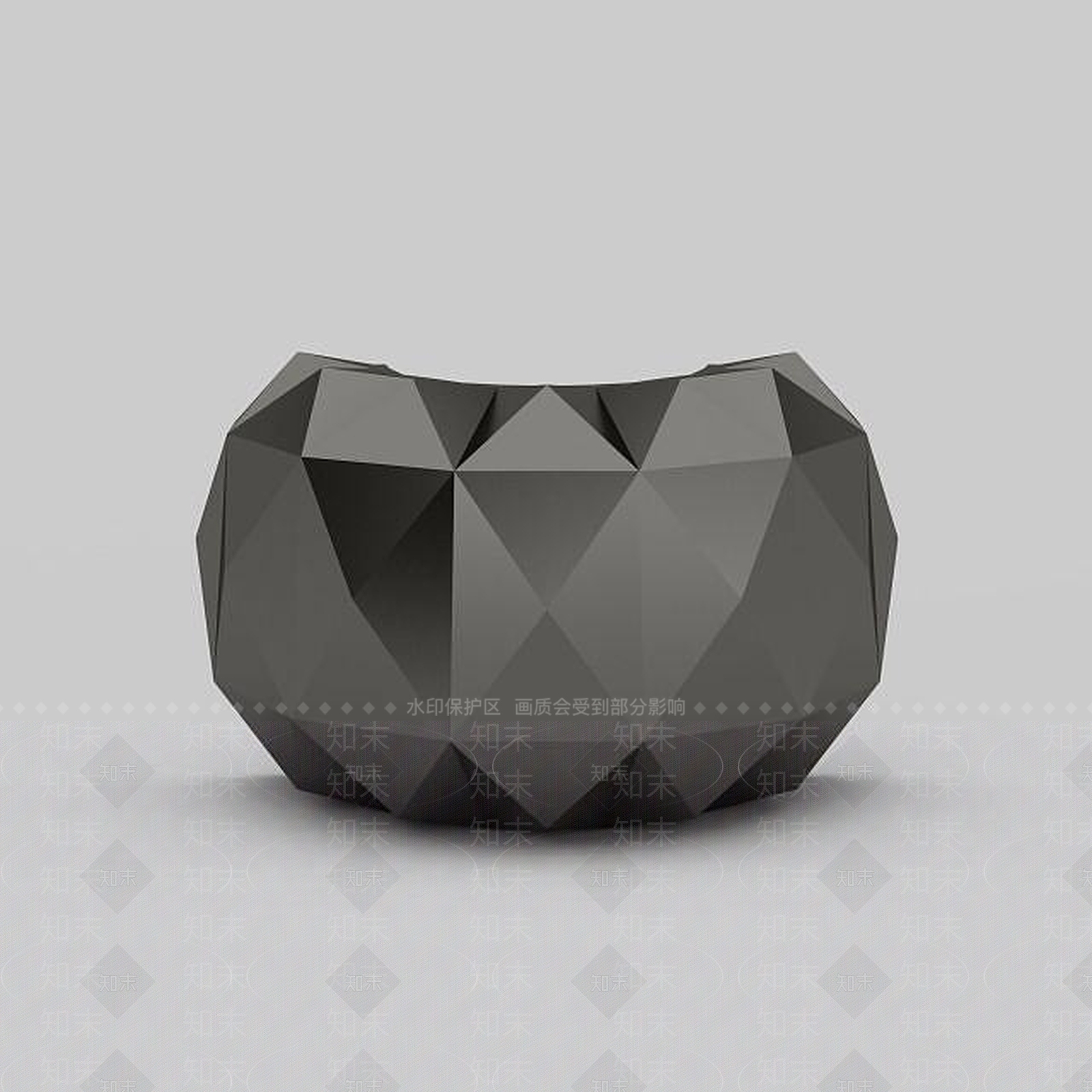 现代黑色弧形灯具3D模型下载【ID:1196345705】