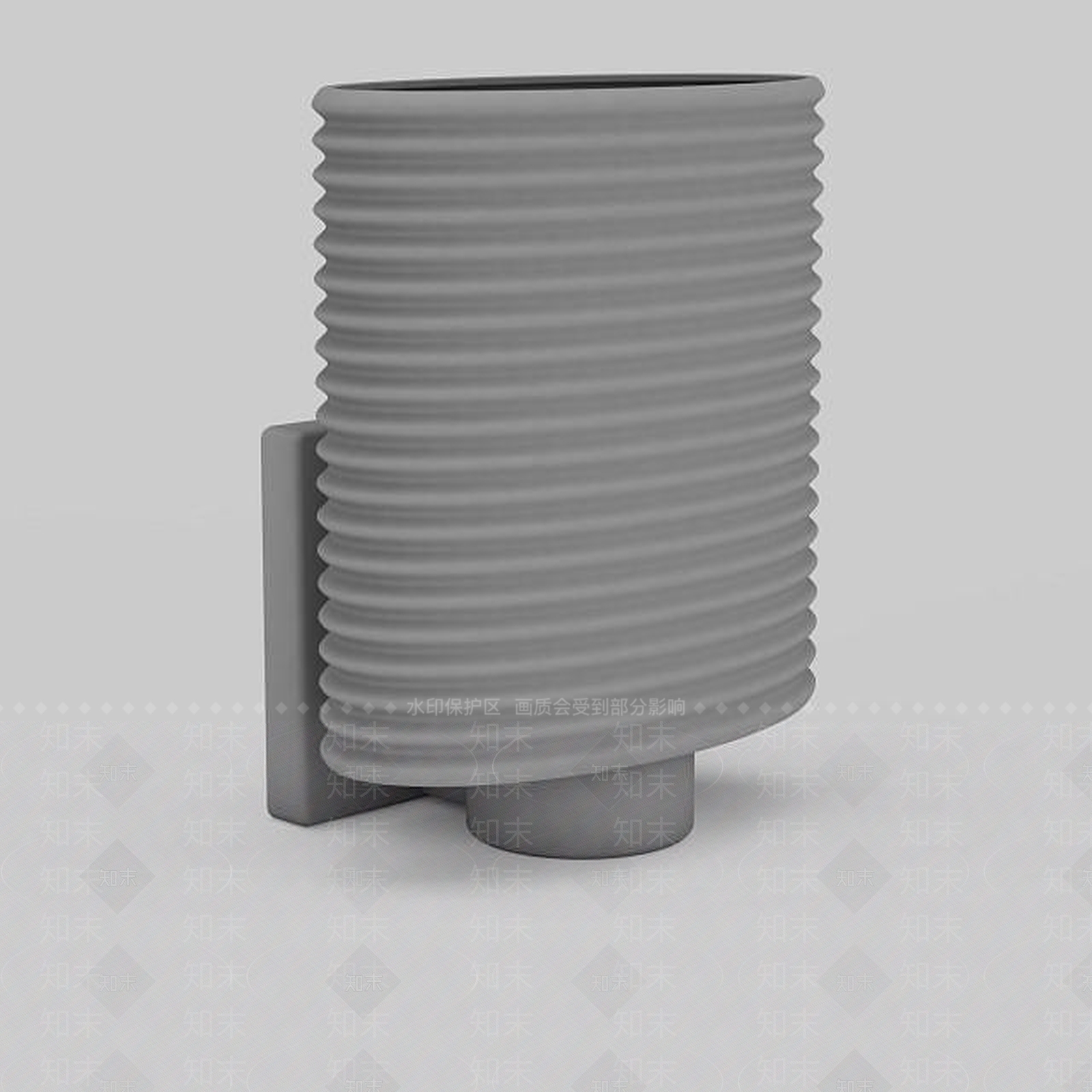 现代圆柱螺纹灯3D模型下载【ID:1196345813】