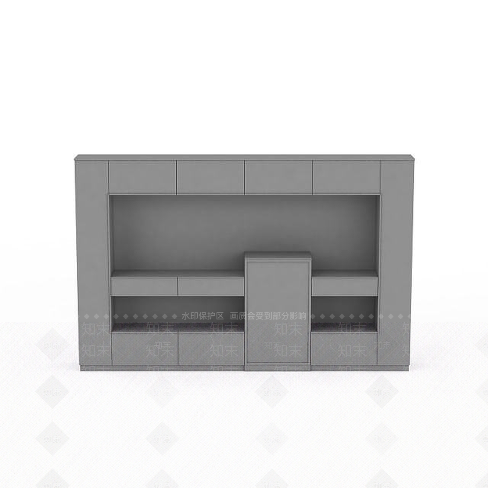 现代木质柜子3D模型下载【ID:1196347080】