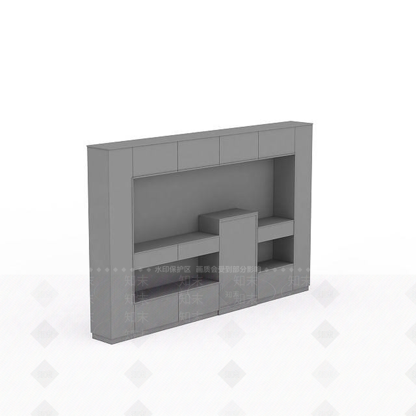 现代木质柜子3D模型下载【ID:1196347080】