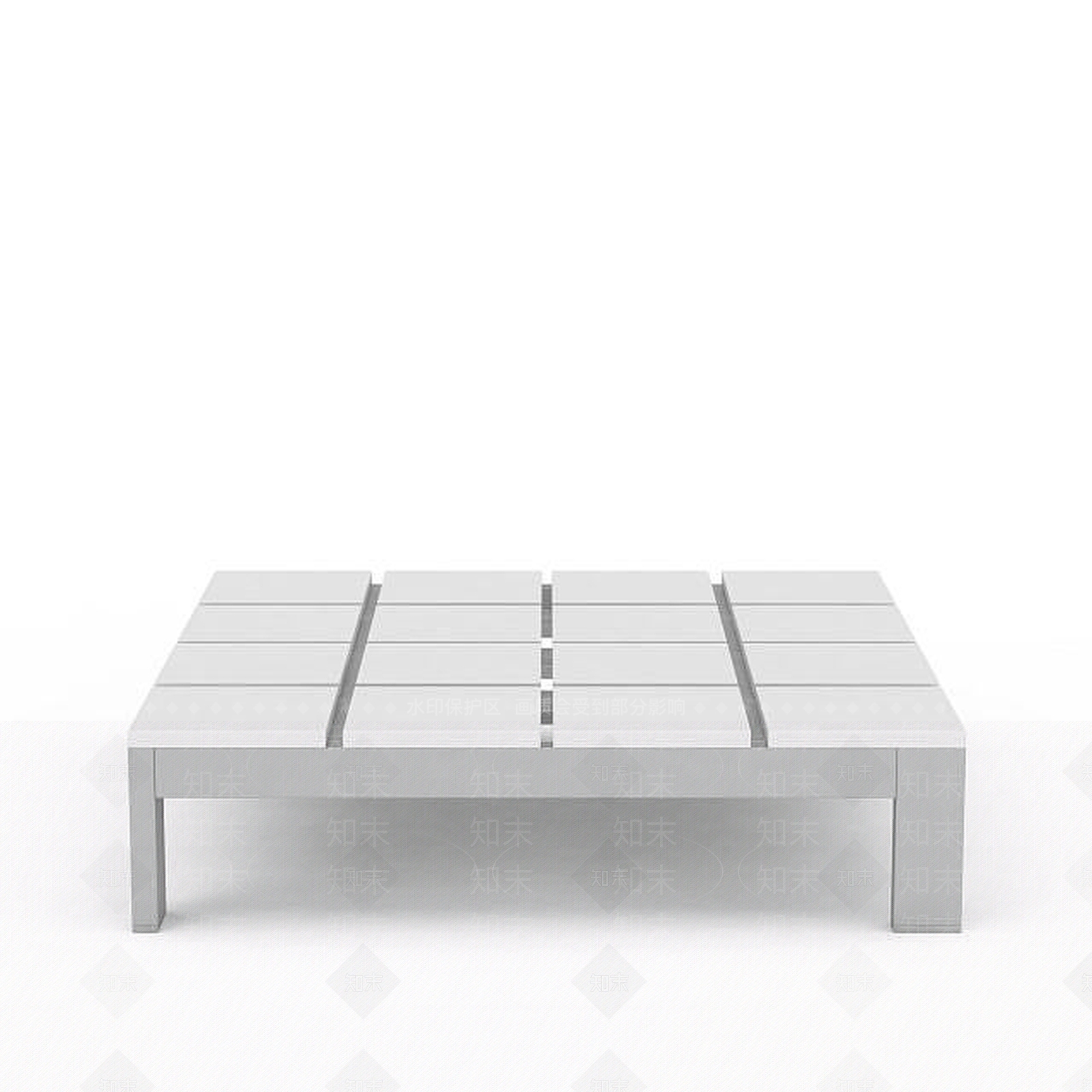 现代白色方形沙发3D模型下载【ID:1196347560】