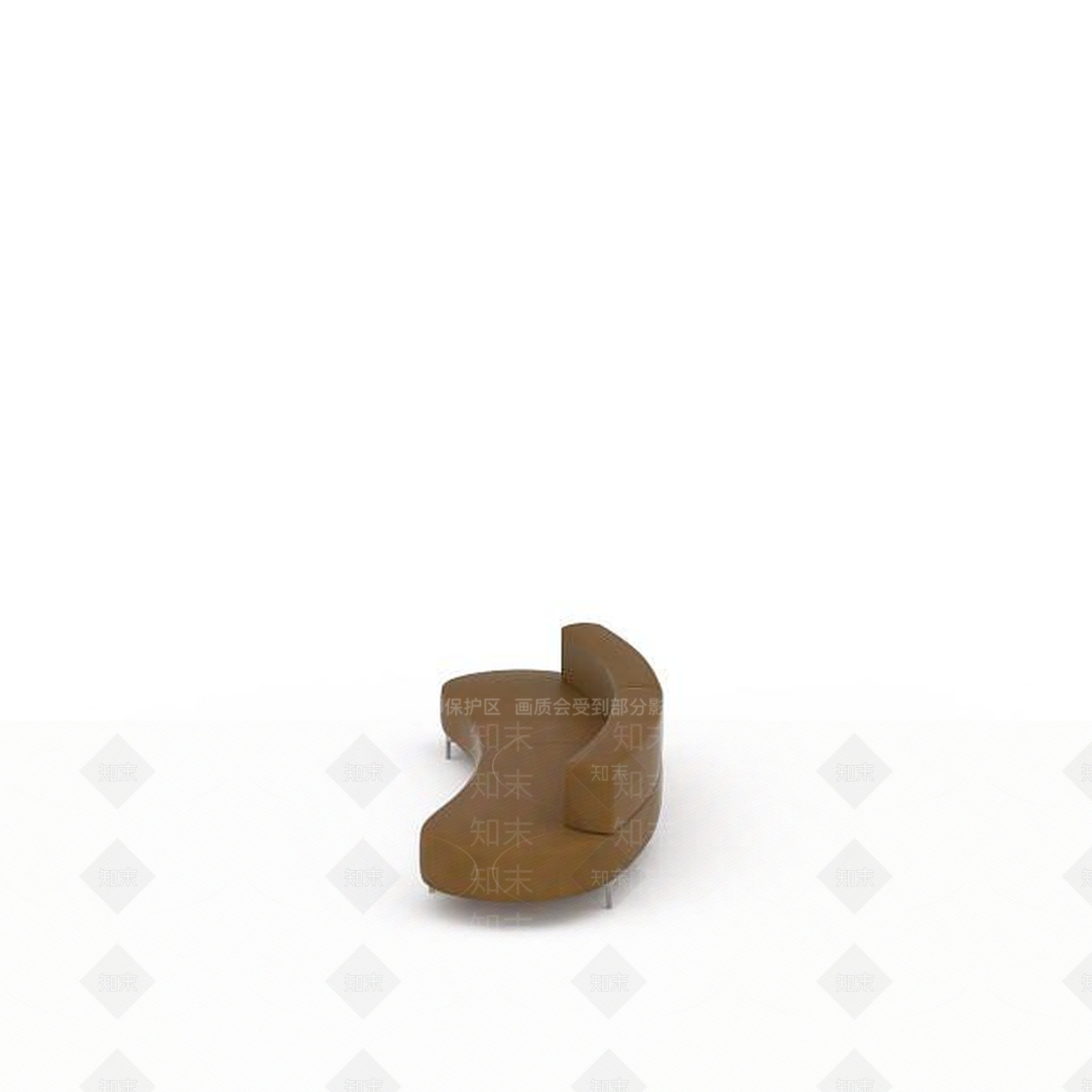 现代褐色弧形沙发3D模型下载【ID:1196347591】