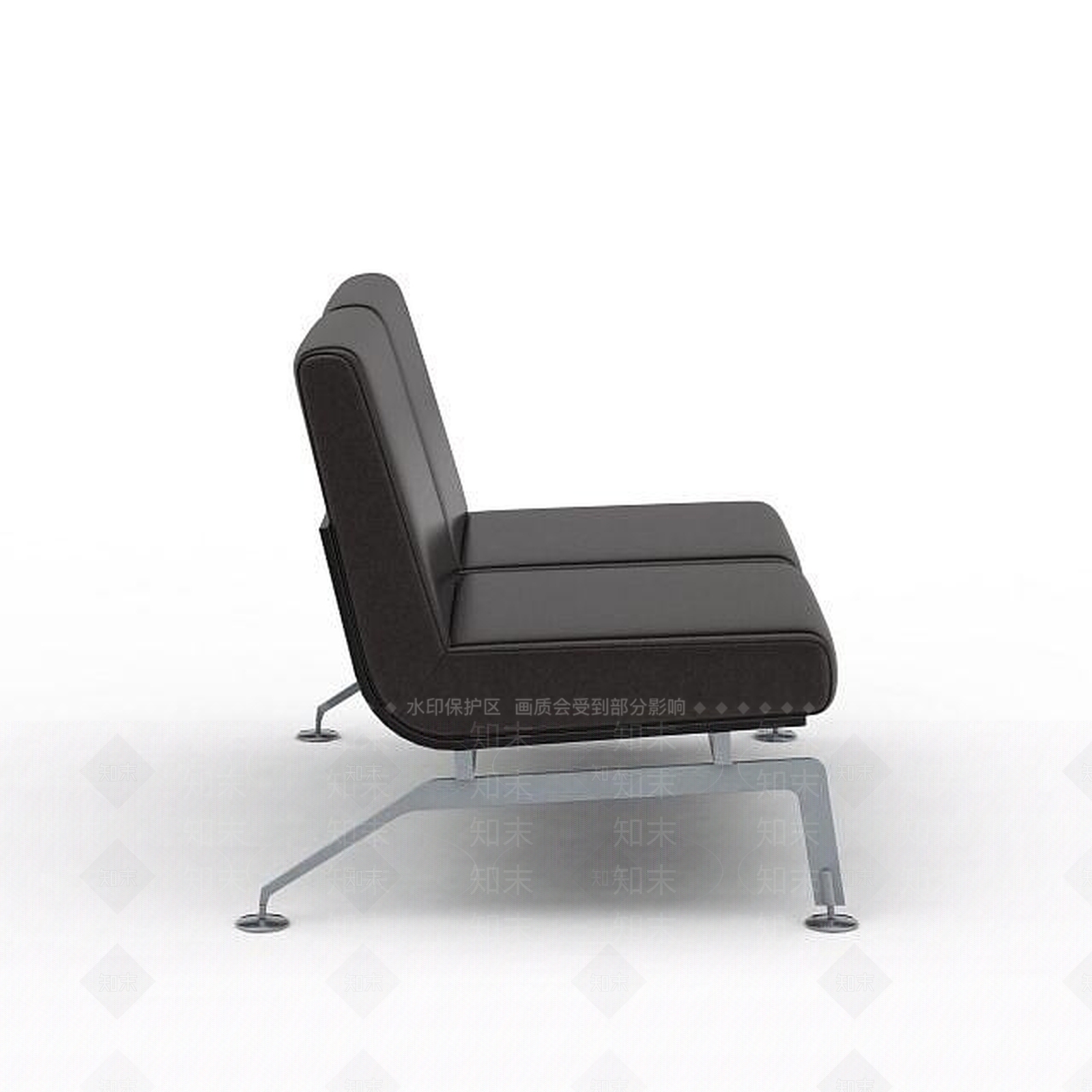 现代黑色双人沙发3D模型下载【ID:1196347697】
