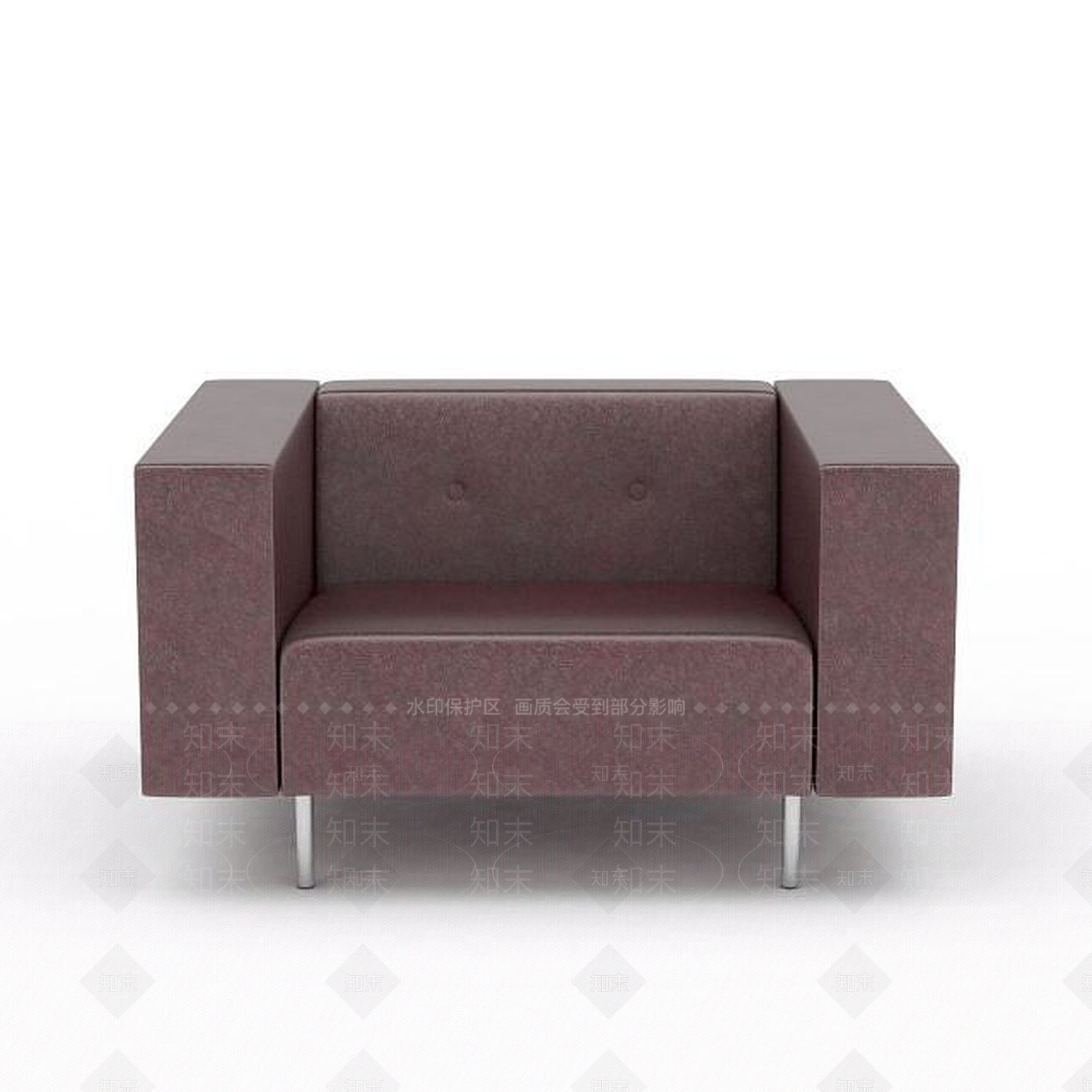 现代紫色简约沙发3D模型下载【ID:1196347768】