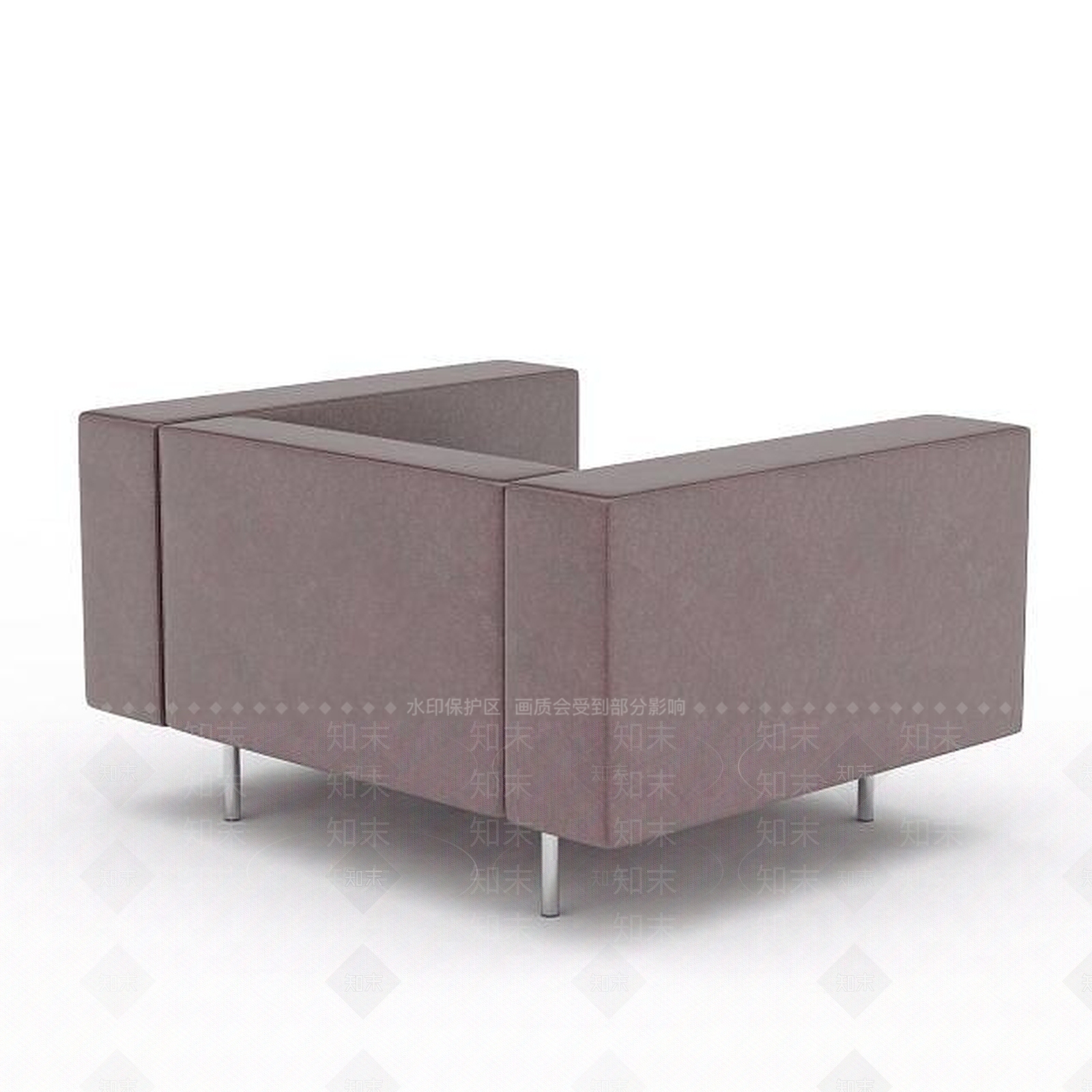 现代紫色简约沙发3D模型下载【ID:1196347768】