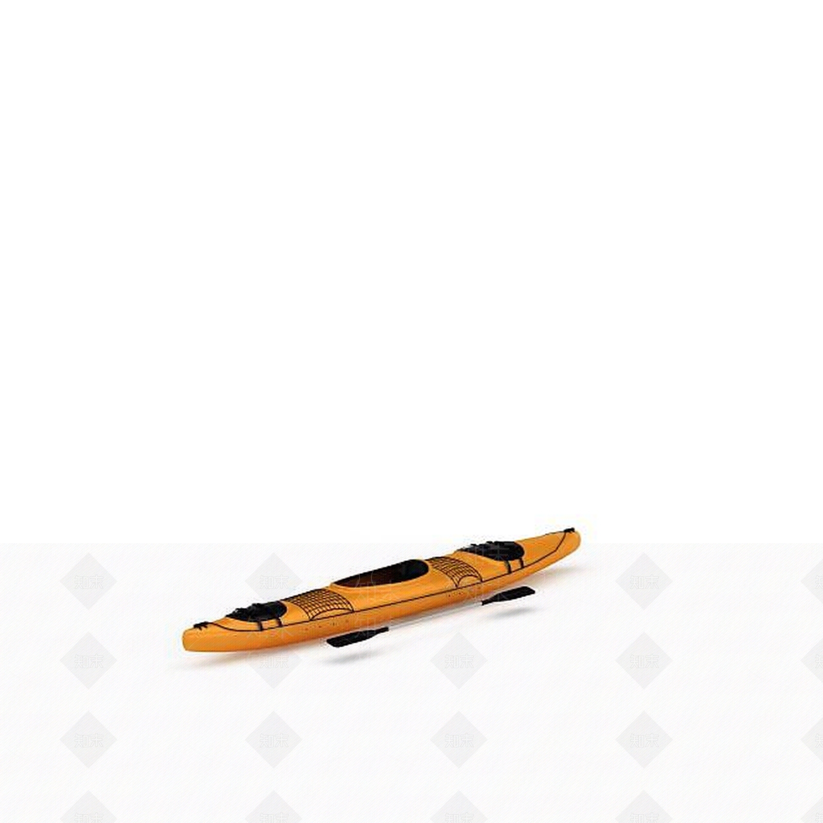 现代黄色快艇3D模型下载【ID:1196347869】